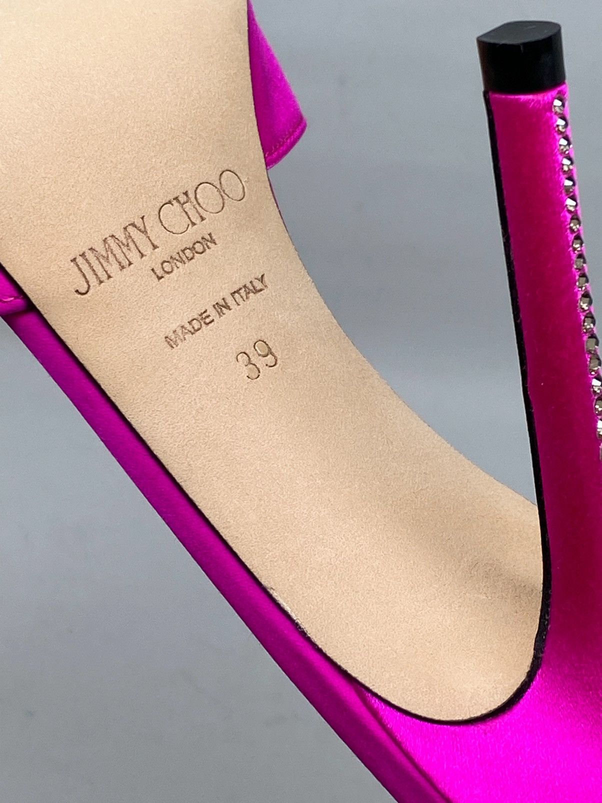 Jimmy Choo Jimmy Choo Saeda Satin Crystal Ankle-Strap Pumps size 39 Size US 9 / IT 39 - 14 Thumbnail