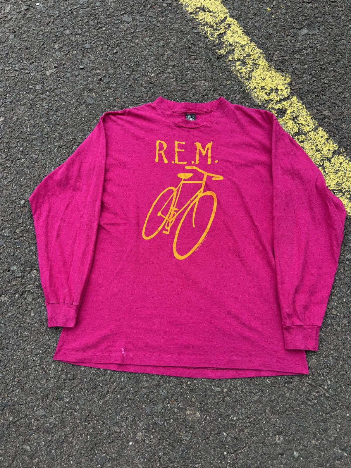 Band Tees Vintage 80's REM Little America Bicycle Longsleeve Size US XL / EU 56 / 4 - 1 Thumbnail