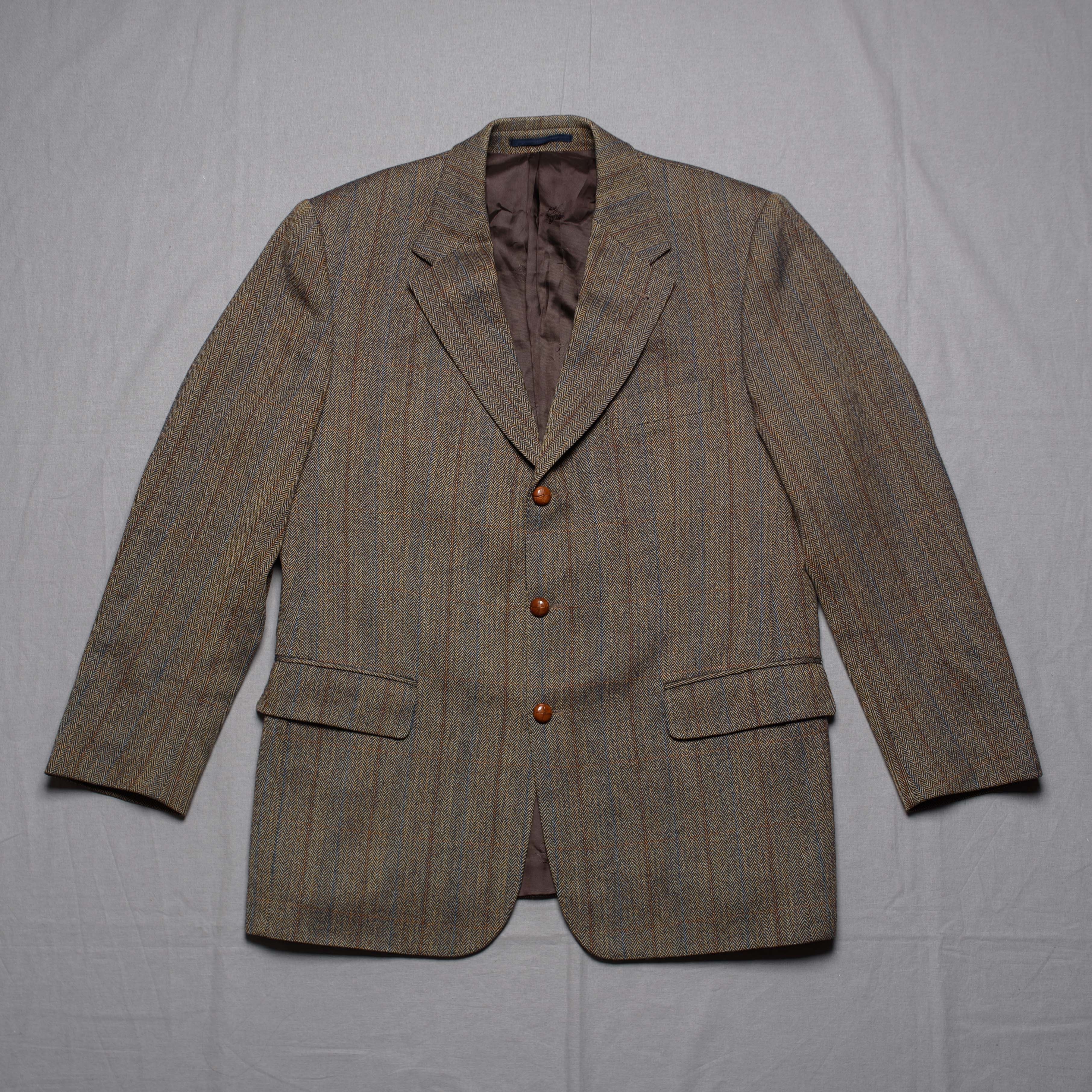 image of Vintage Burberry London Barrie-S Wool Blazer in Mix, Men's (Size 54R)