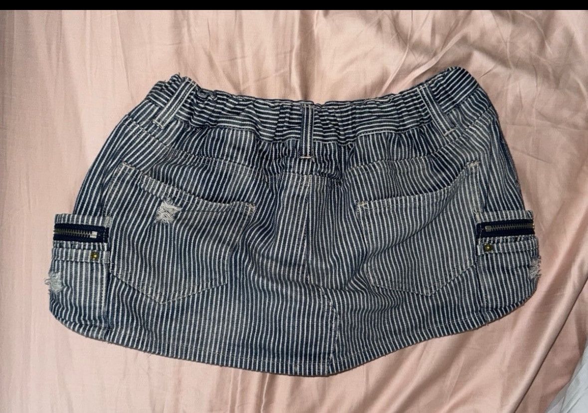 Japanese Brand × Vintage Japanese brand denim mini skirt Size 22" - 2 Thumbnail