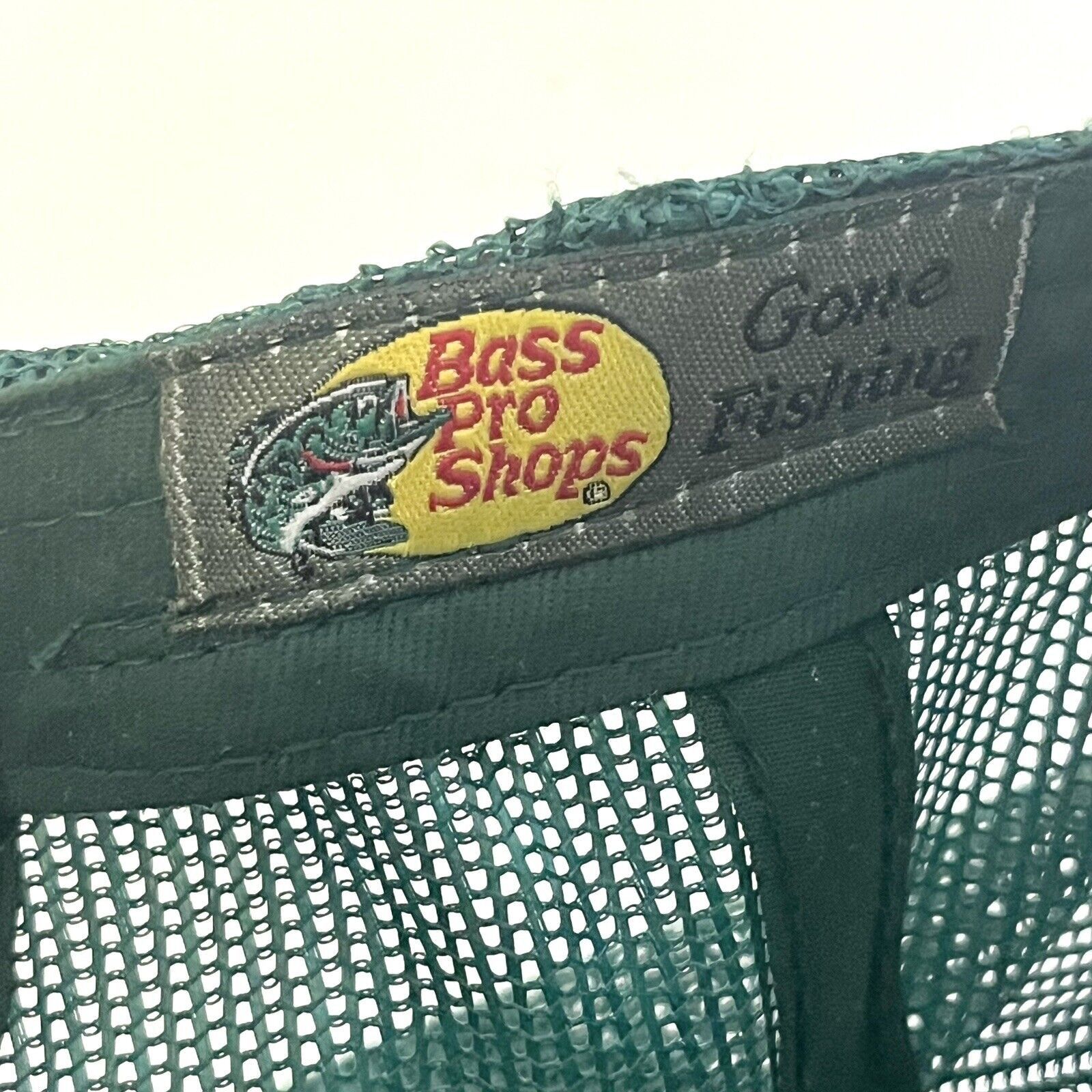 Bass Pro Shops VTG Bass Pro Shops Mesh Trucker Hat Green Snapback Fishing Size ONE SIZE - 5 Thumbnail