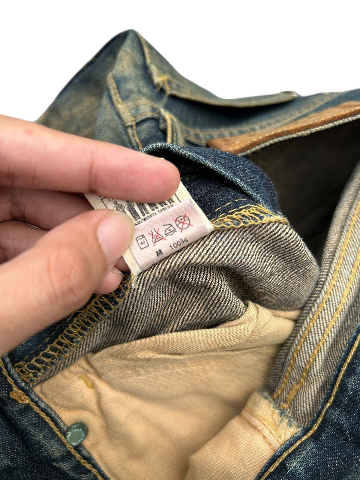 Japanese Brand × Kapital × Vintage Rusty Lee Selvedge Baggy Distressed Vintage Denim Jeans Size US 30 / EU 46 - 19 Thumbnail