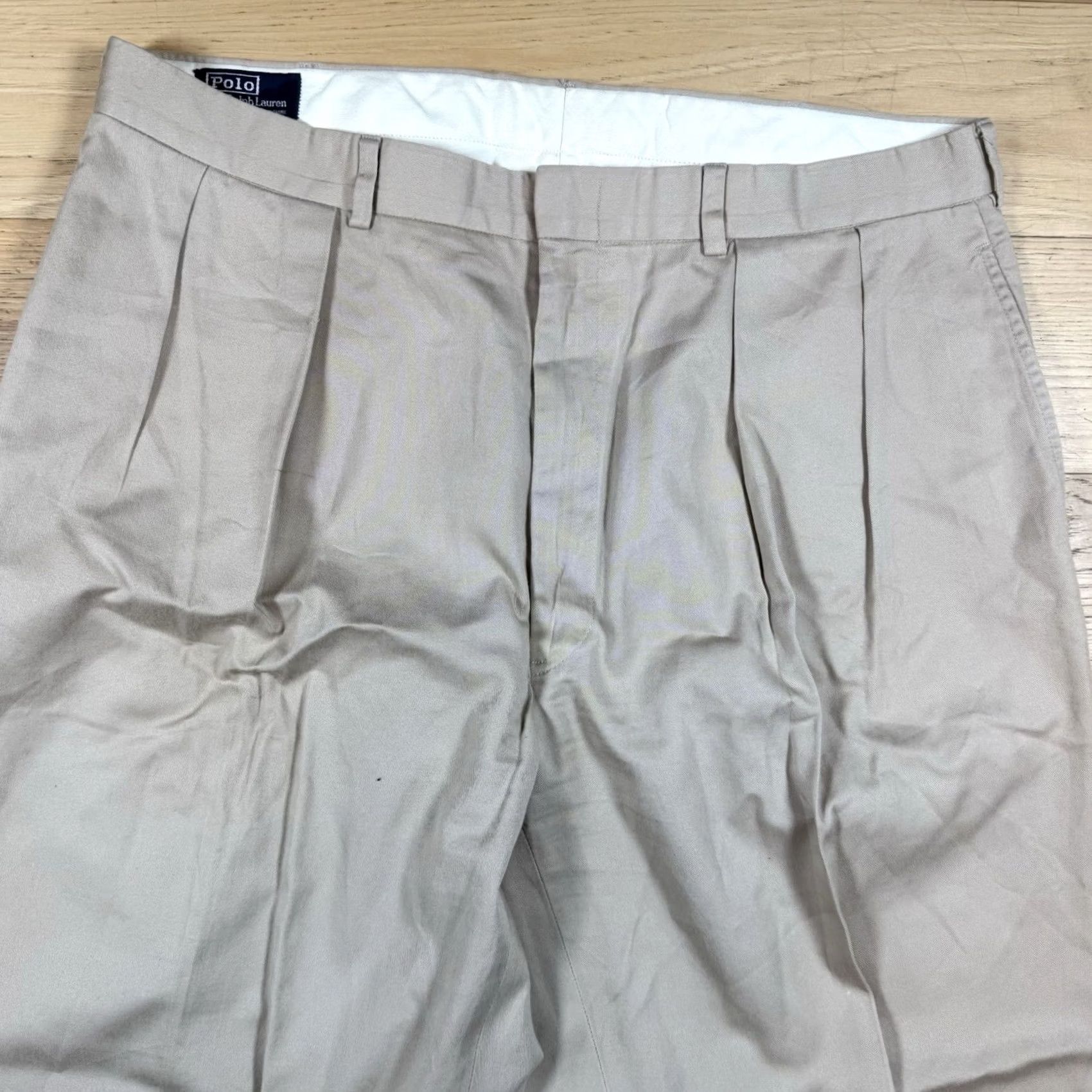 Polo Ralph Lauren VINTAGE Polo Ralph Lauren Dress Pants Mens 35x30 Khaki Beige Chino USA Made Size US S / EU 44-46 / 1 - 3 Thumbnail