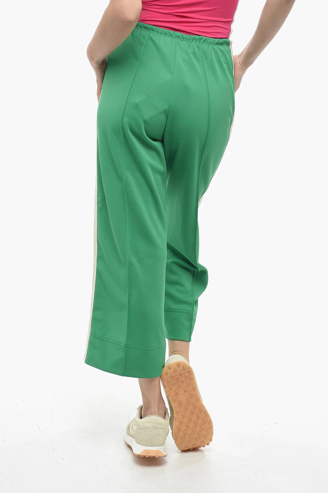 Palm Angels og1mm0326 Flared Track Pant in Green Size 26" / US 2 / IT 38 - 2 Thumbnail