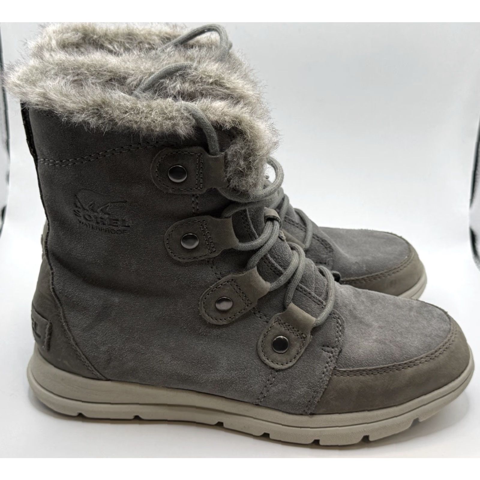 SOREL Sorel Women’s Waterproof Boot Explorer Joan Gray Size 8.5 Size US 7 / IT 37 - 2 Thumbnail