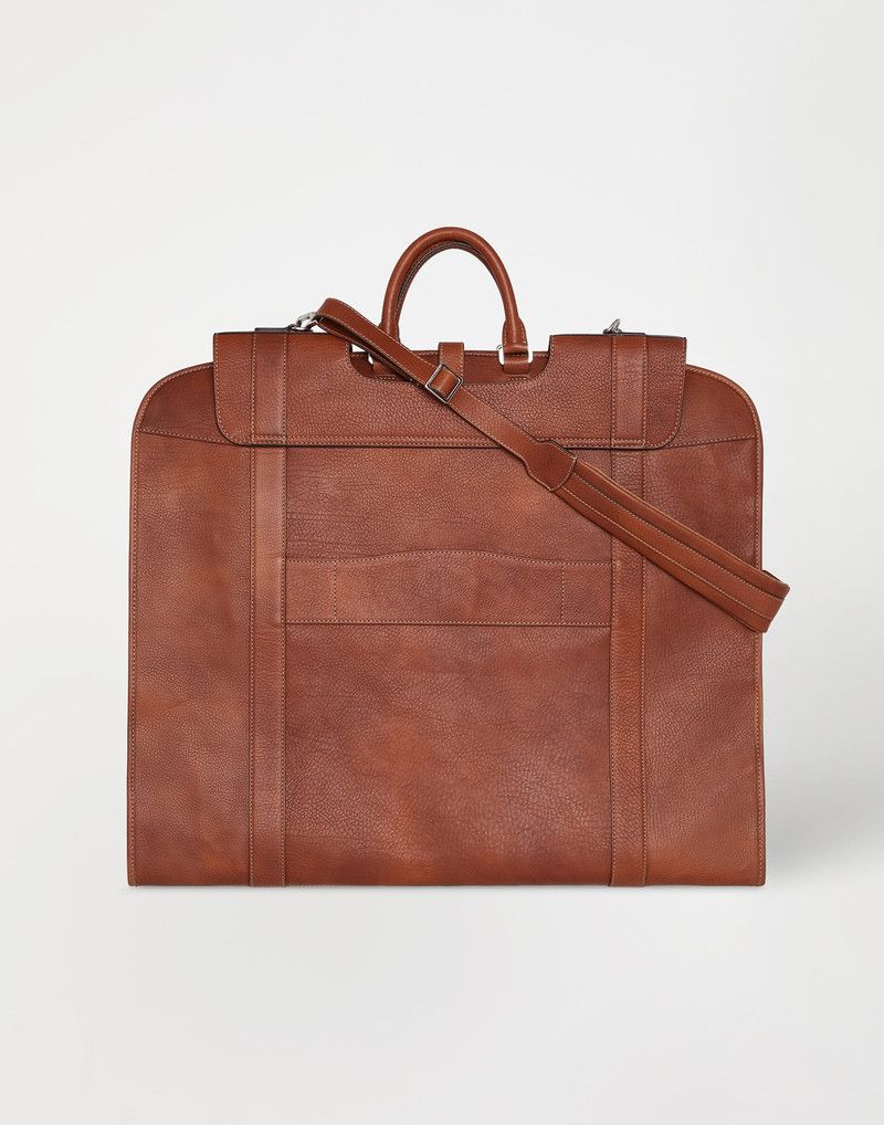 Brunello Cucinelli o1la1rc1a0326 Size: OS / Grained Calfskin Suit Carrier Brown Size ONE SIZE - 2 Thumbnail
