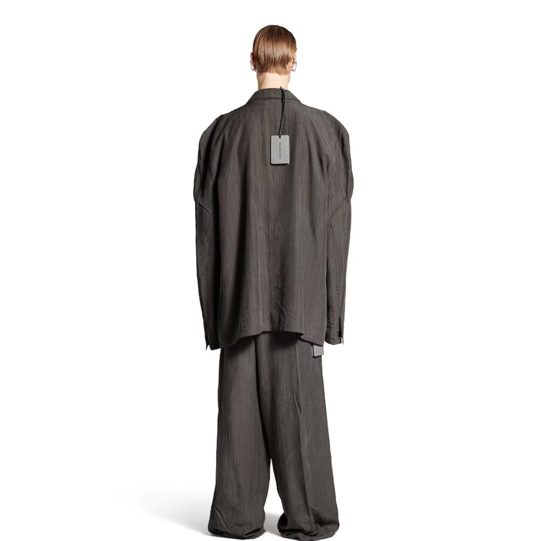 Balenciaga o1w1db10126 Tailored Jacket in Dark Grey Size US L / EU 52-54 / 3 - 3 Thumbnail