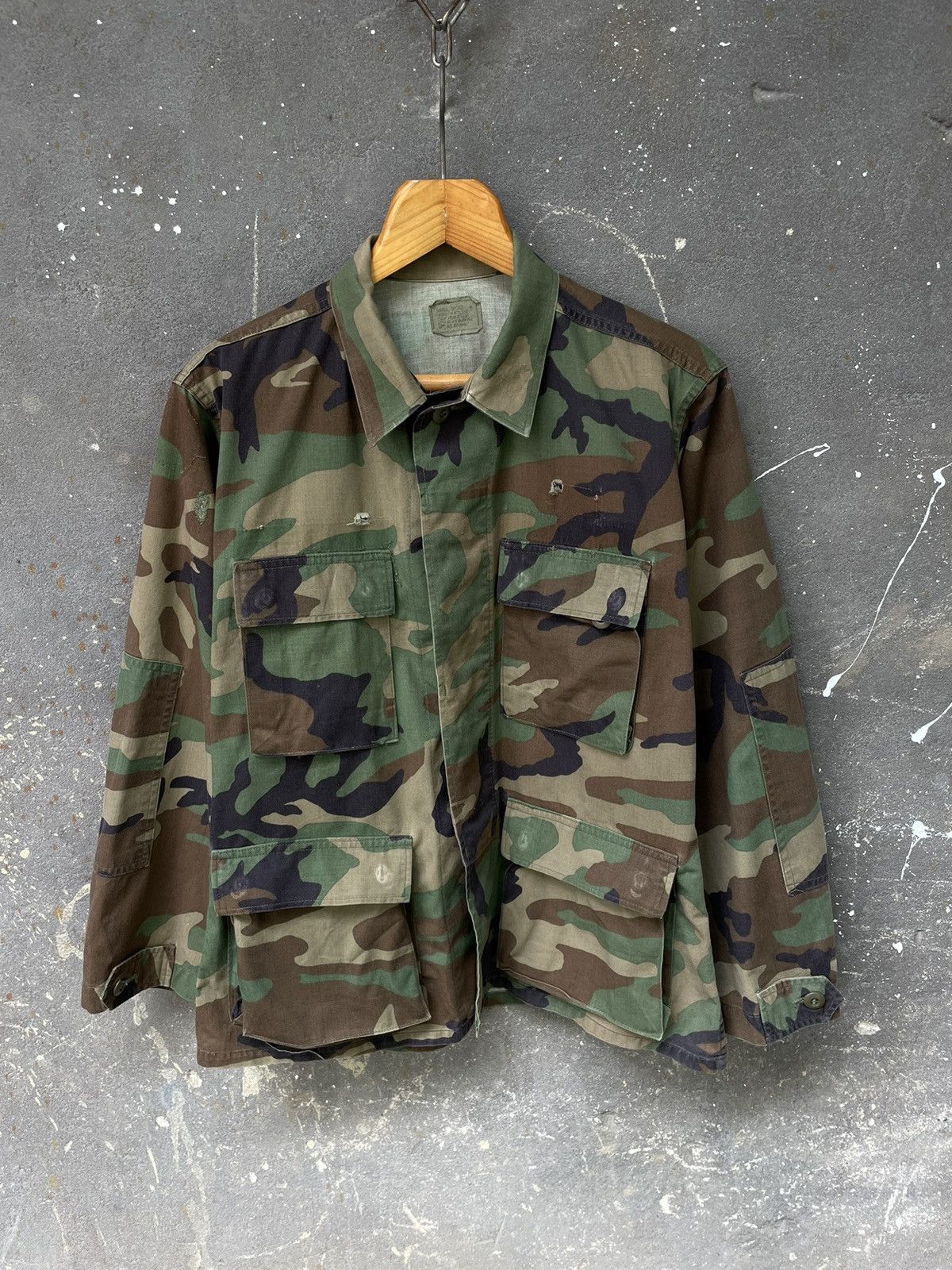 Vintage Vintage US Army 90’s Military Jacket Woodland Camo RARE Size US M / EU 48-50 / 2 - 1 Thumbnail