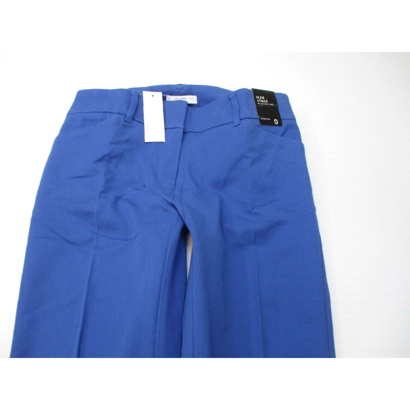 Vintage NY&C Pants Women's Size 0 Stretch Flat Front Blue Slim Ankle Size 25" / US 0 / IT 36 - 2 Thumbnail