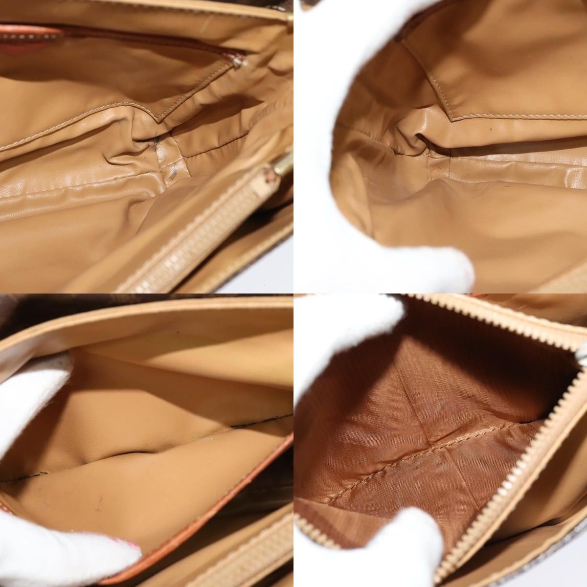 Celine CELINE Macadam Canvas Shoulder Bag Pvc Leather Brown Gold Size ONE SIZE - 12 Thumbnail