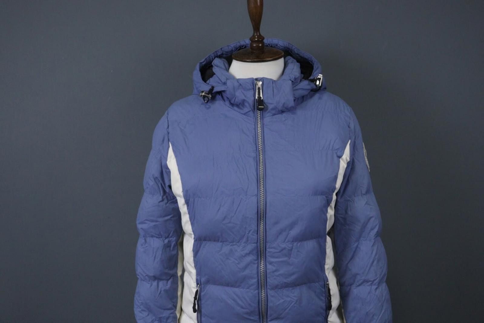Napapijri Napapijri Blue White Hooded Drawcord Puffer Jacket Size XS Size XS / US 0-2 / IT 36-38 - 2 Thumbnail