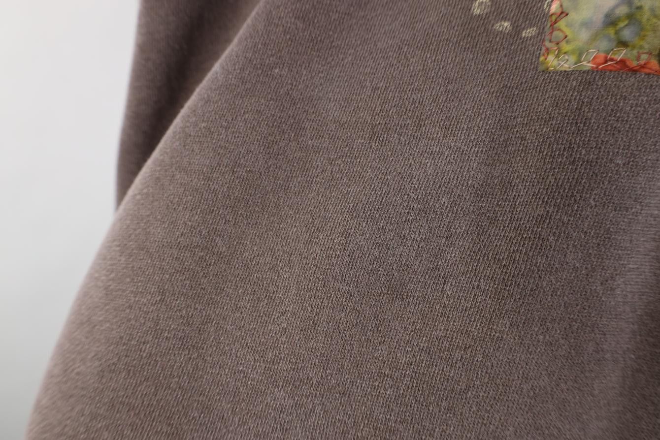 Vintage Vintage 90s Streetwear Patchwork Beaded Stonewash Sweatshirt Size XL / US 12-14 / IT 48-50 - 7 Thumbnail