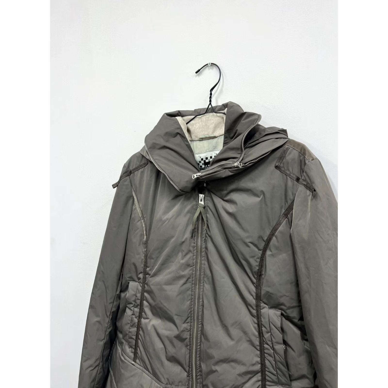 Vintage Le Jean de Marithe Francois Girbaud Down Jacket Puffer Coat XL Beige Womens Jacket, Beiges, Down Feather Insulation, Regular Fit, Long Sleeve Size 40" / US 18 - 3 Thumbnail