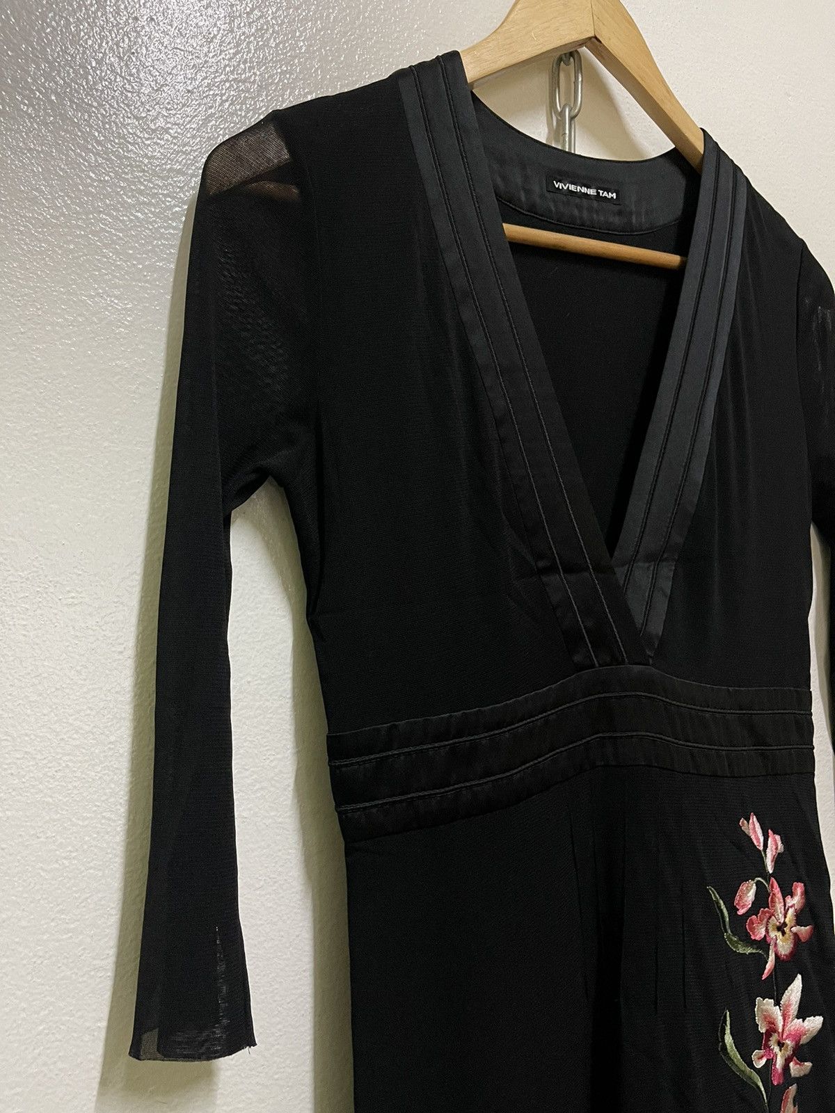 Japanese Brand Vivienne Tam Dress Embroidery Printed Size S / US 4 / IT 40 - 2 Thumbnail