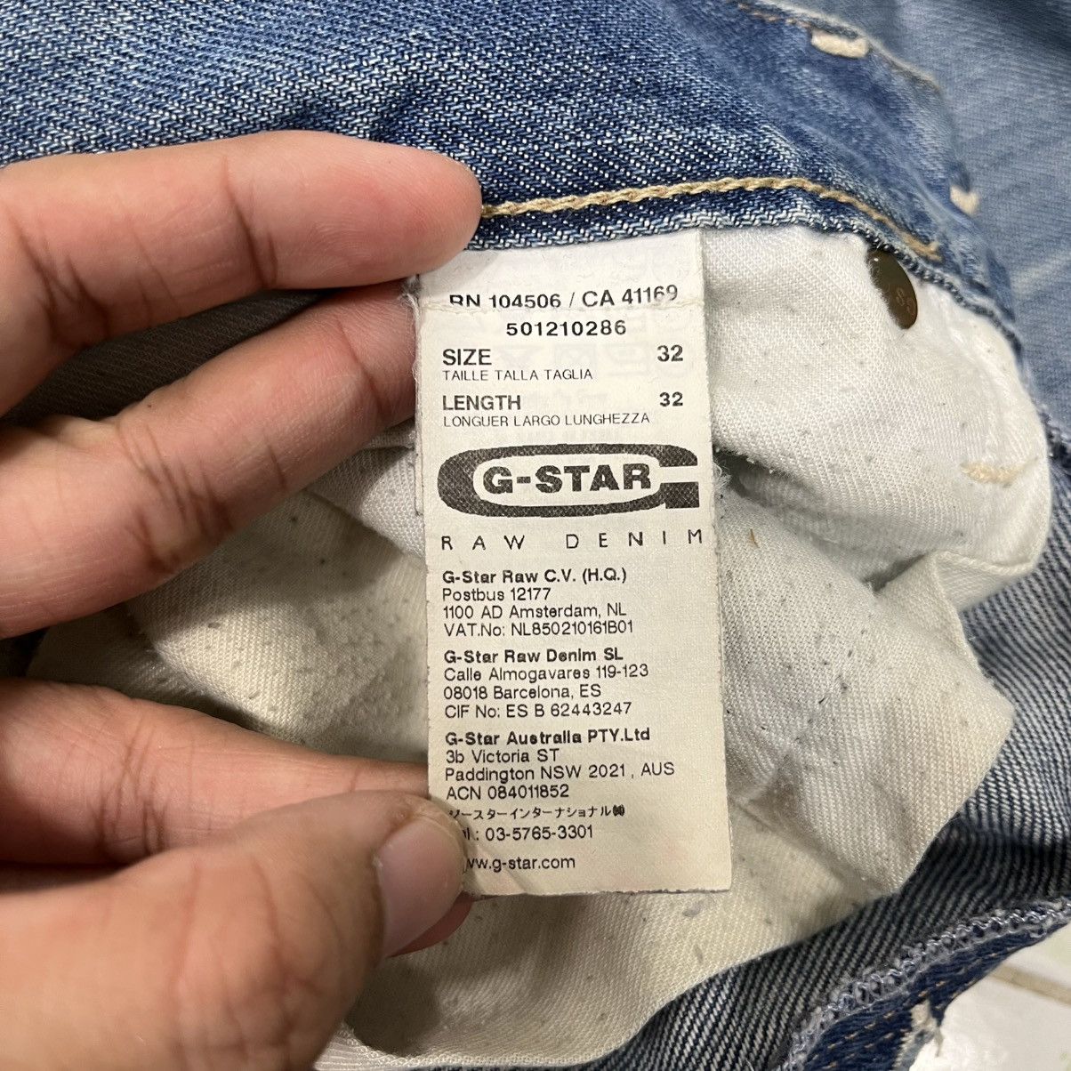 G-Star Vintage 3301 By G Star Raw Denim Jeans Size US 30 / EU 46 - 22 Thumbnail