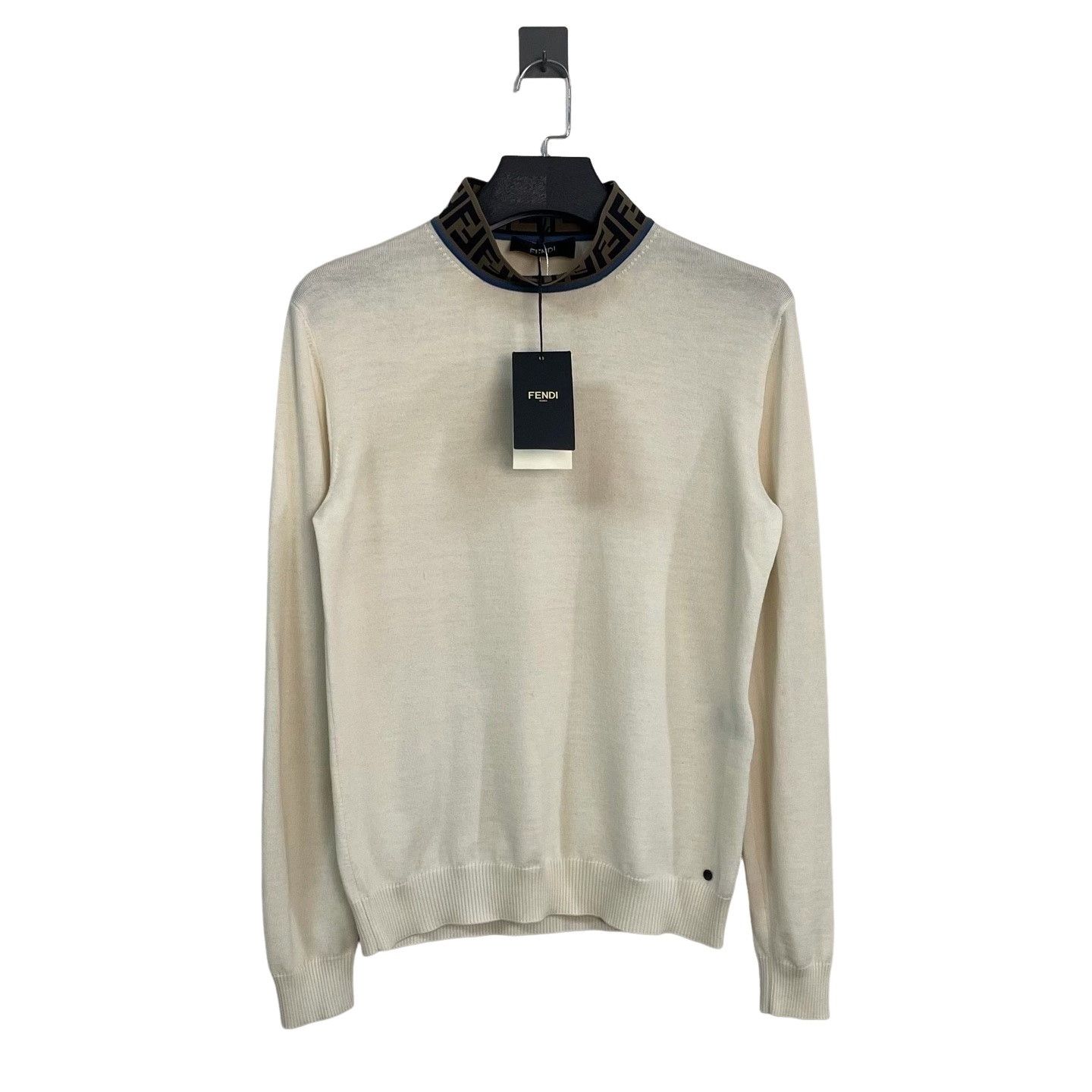 Fendi Fendi FF Logo Collar Knit Sweater Size M Size US M / EU 48-50 / 2 - 1 Thumbnail