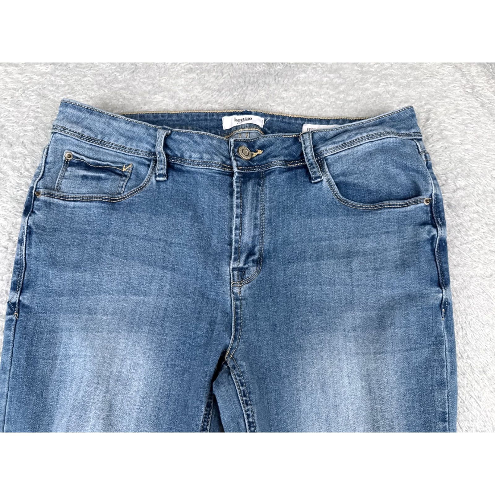 Vintage Kensie Jeans Womens Jeans 30 Blue Denim Distressed Ankle Mid Rise 30x27 Size 30" / US 8 / IT 44 - 4 Thumbnail