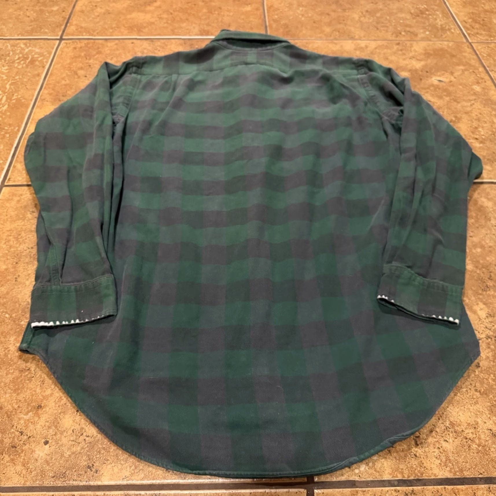 Ralph Lauren VTG Polo Country Ralph Lauren Shirt Men L Green Flannel Plaid Distressed Cotton Button-Up Pocketed Size US L / EU 52-54 / 3 - 5 Thumbnail