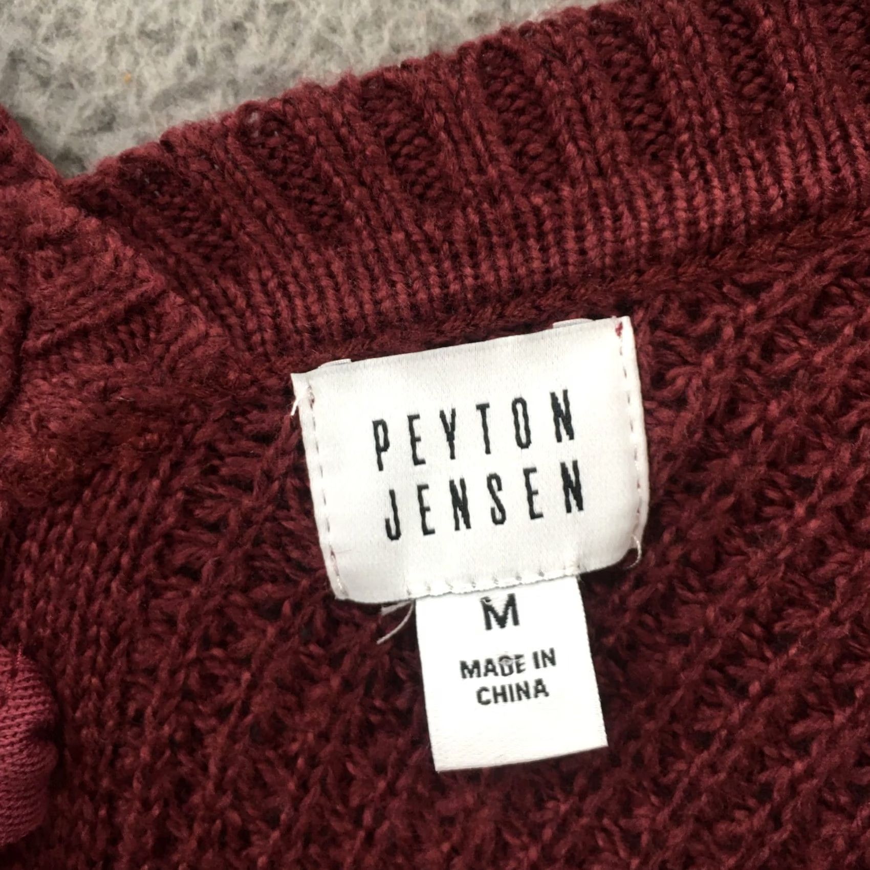 Vintage Peyton Jensen Pullover Sweater Womens M Burgendy Cotton Blend Long Sleeve Knit Shirt Mens? Size M / US 6-8 / IT 42-44 - 6 Thumbnail