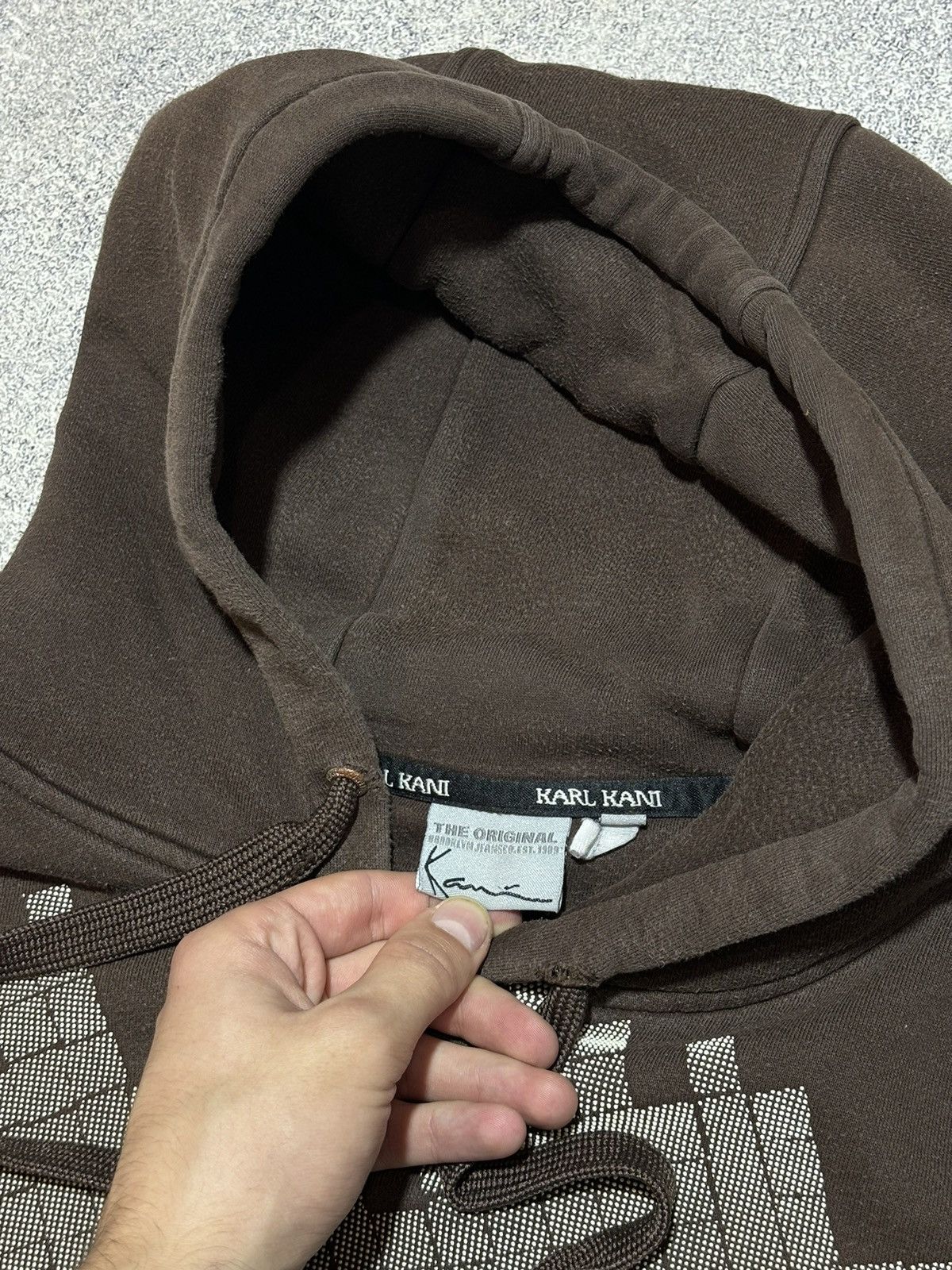 Karl Kani × Vintage Vintage Karl Kani Brown Hoodie Y2K Size US XL / EU 56 / 4 - 12 Thumbnail