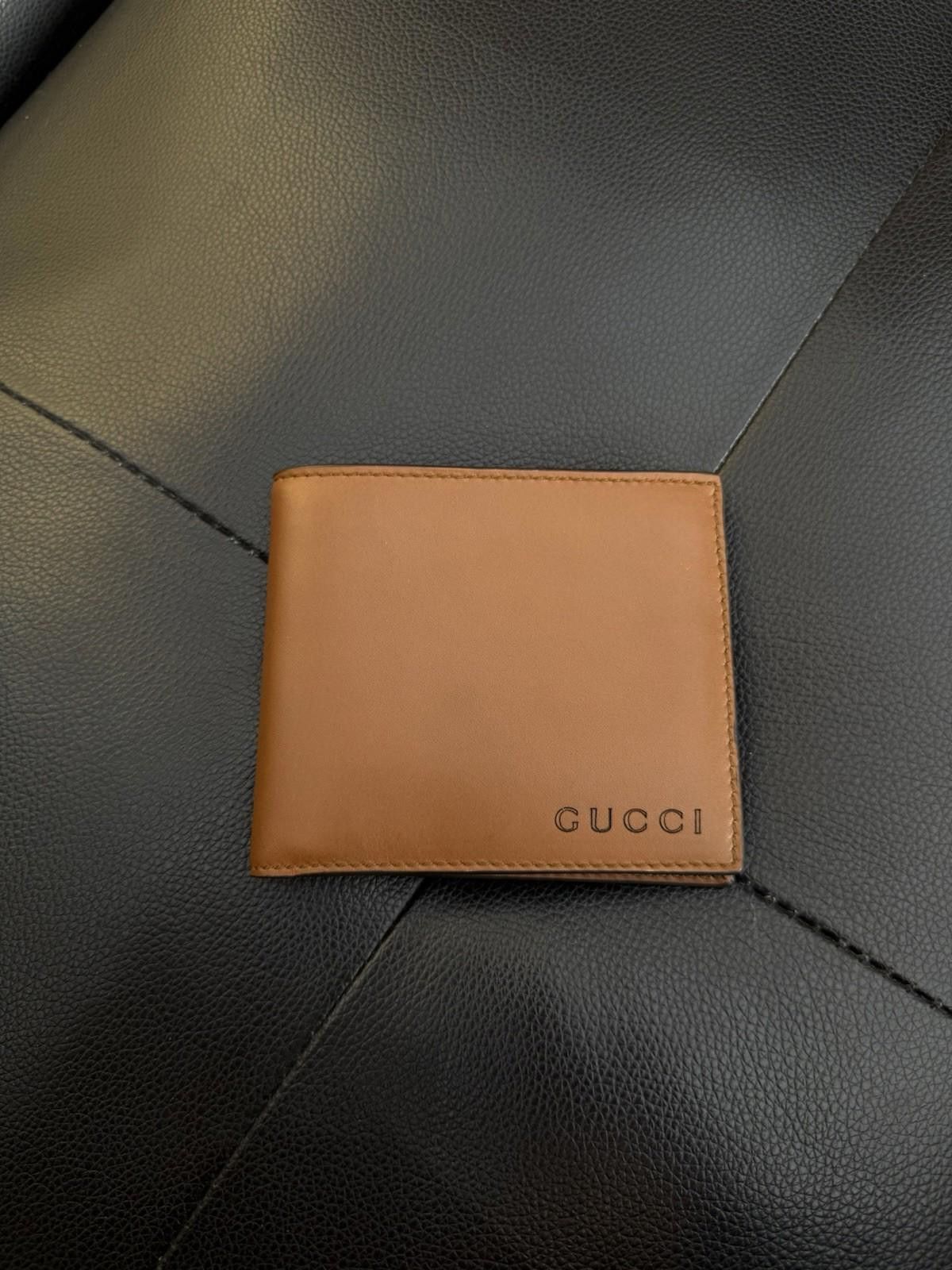 Gucci GUCCI Bifold Wallet Leather Authentic Box $595 Retail Brown Size ONE SIZE - 1 Thumbnail