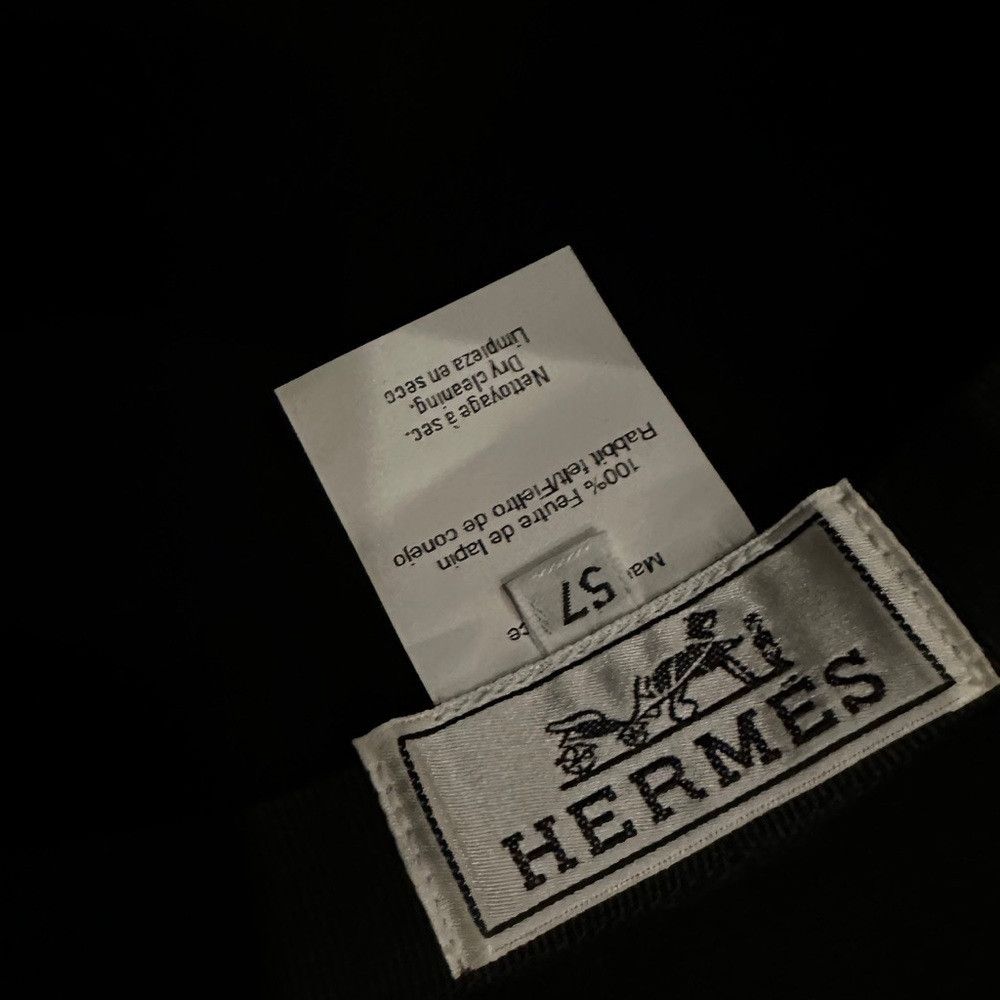 Hermes Hermès fedora hat with Box in Black size 57 Size ONE SIZE - 4 Thumbnail