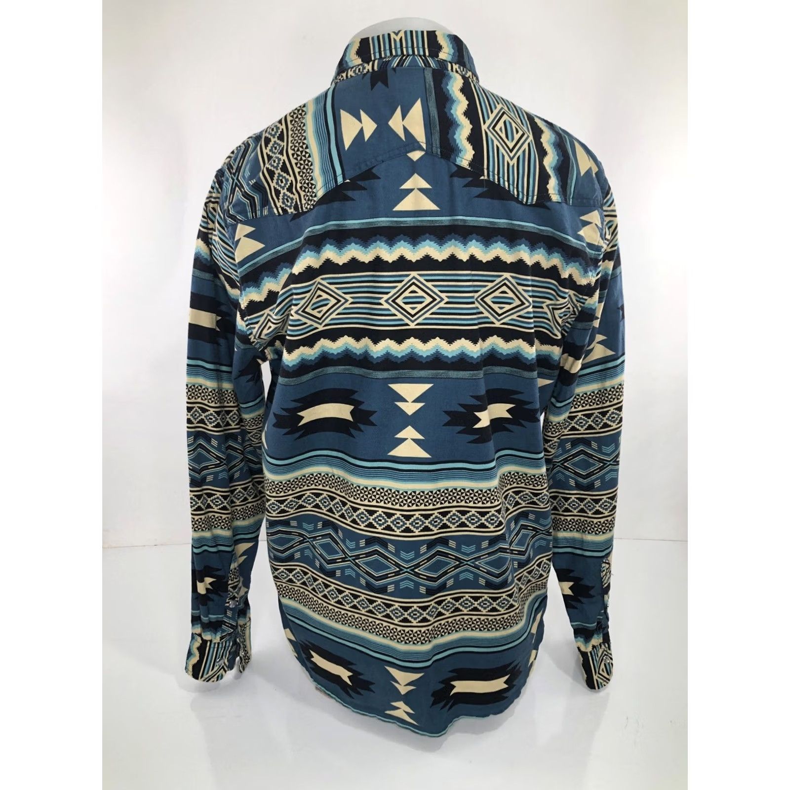 Levi's LEVI STRAUSS Western Shirt Mens L Multicolor PEARL SNAP SAWTOOTH AZTEC SOUTHWEST Size US L / EU 52-54 / 3 - 5 Thumbnail