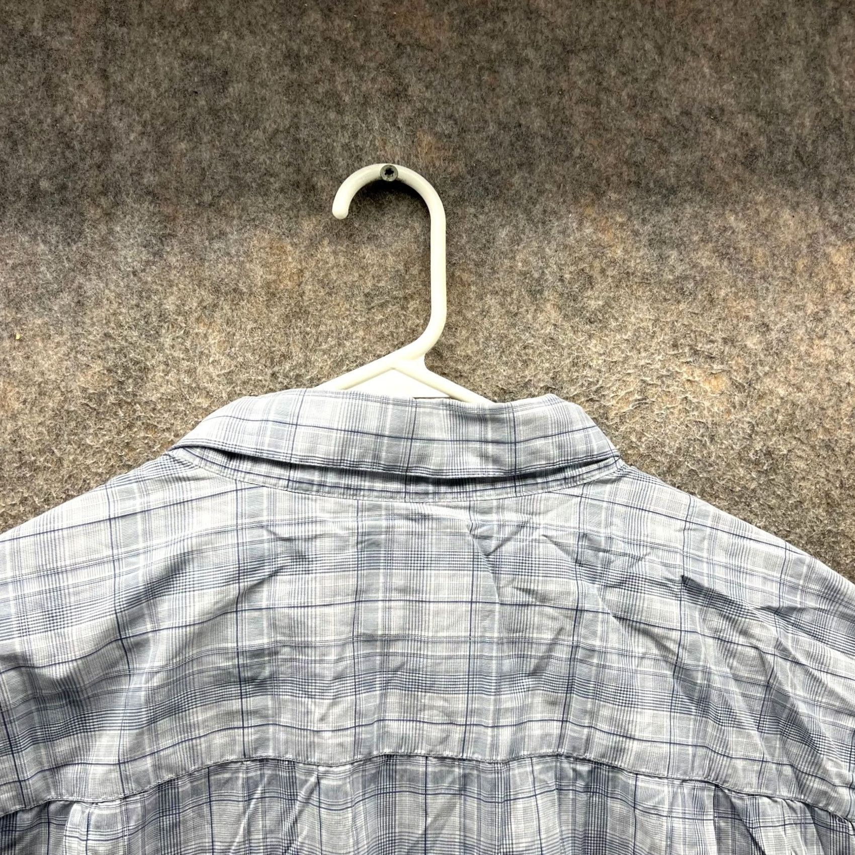 Calvin Klein VINTAGE: Calvin Klein Shirt Mens 2XL Gray Button-Down Short Sleeve Cotton Check Plaid Shirt Size US XXL / EU 58 / 5 - 3 Thumbnail