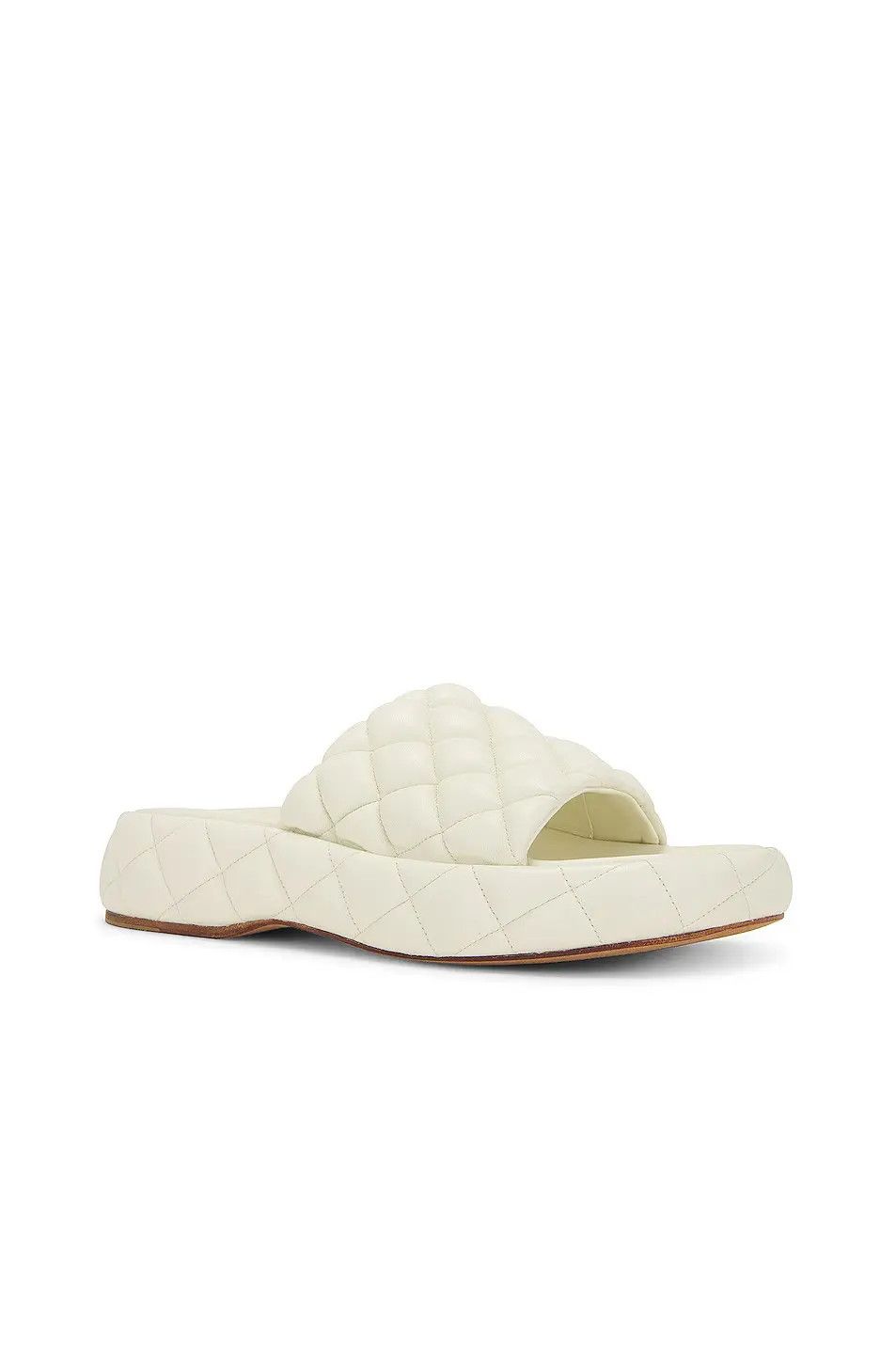 Bottega Veneta o1n1vont1224 Padded Flat Sandals in White Size US 4 / IT 34 - 2 Thumbnail