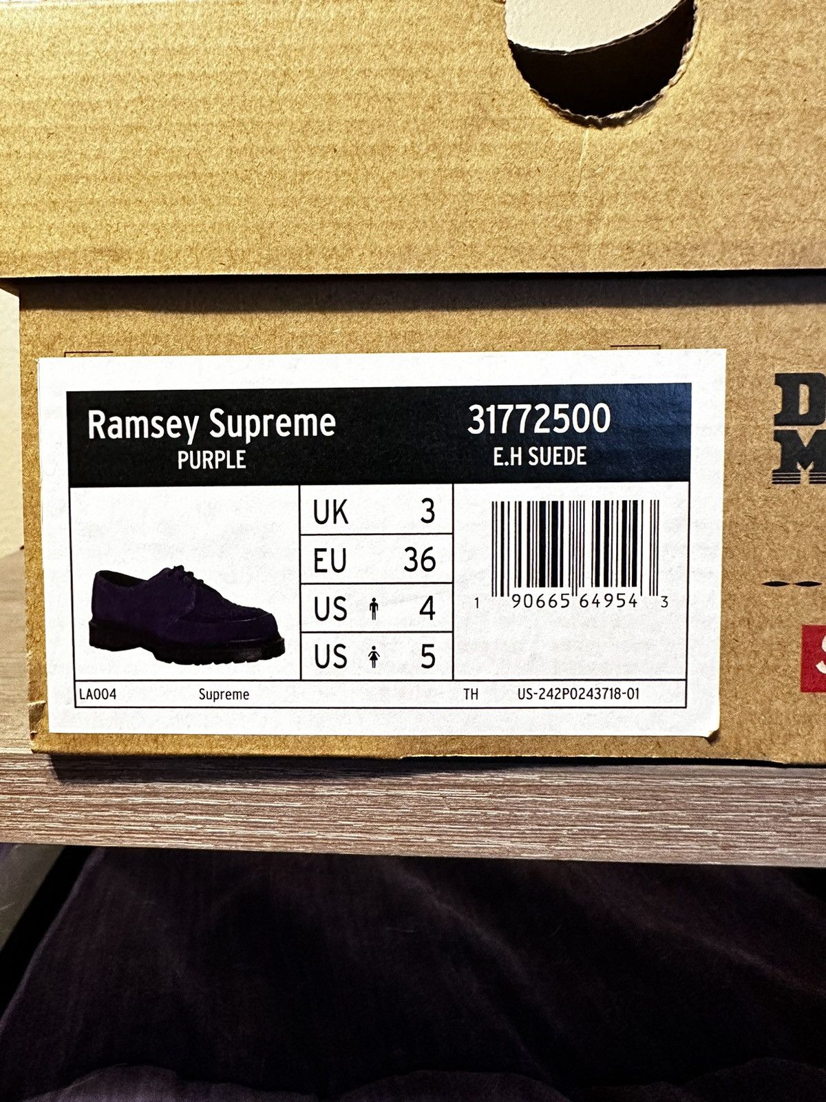 Dr. Martens × Supreme Dr Marten x Supreme Ramsey Creeper Size US 5 / EU 37 - 14 Thumbnail