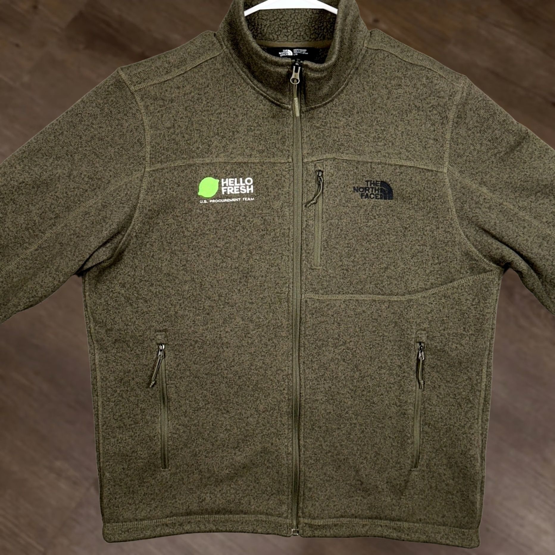 The North Face The North Face Gordon Lyons Full Zip Jacket Mens L Olive Green Logo Embroidered Pockets Zip Mock Neck Outdoor Winter Hiking Workwear Size US L / EU 52-54 / 3 - 1 Thumbnail