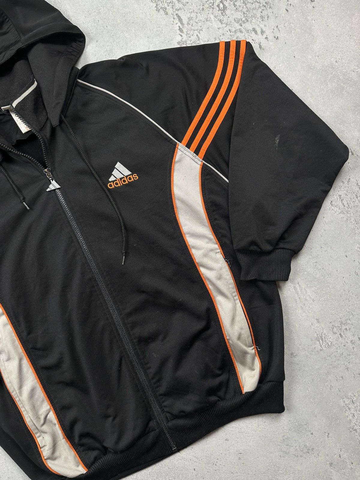 Adidas Vintage Y2K Adidas Hooded Track Jacket Stripes Oversized Fit Size US XL / EU 56 / 4 - 14 Thumbnail