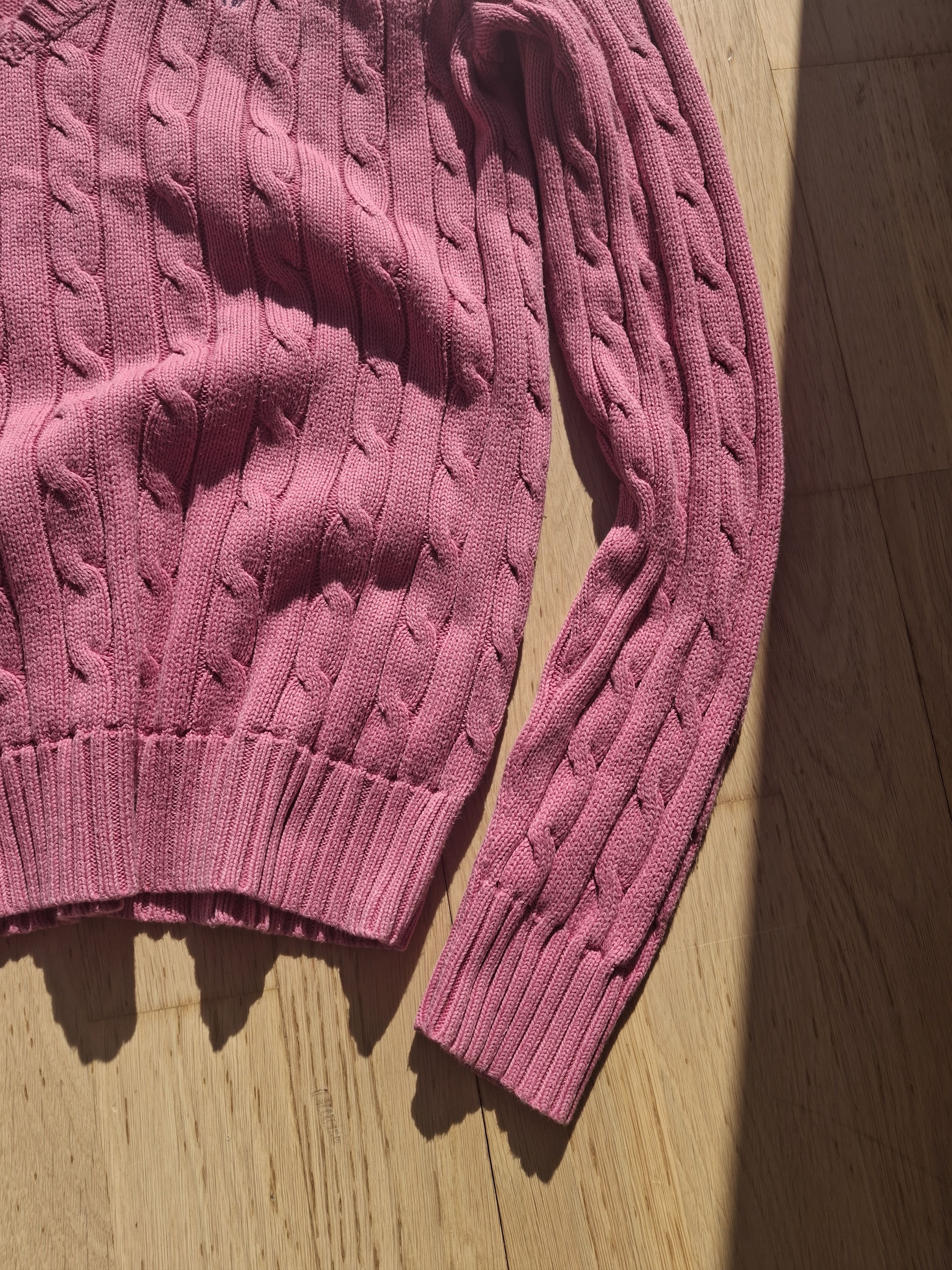Polo Ralph Lauren × Ralph Lauren Sweater Polo ralph lauren cable knitwear pink Size L / US 10 / IT 46 - 4 Thumbnail