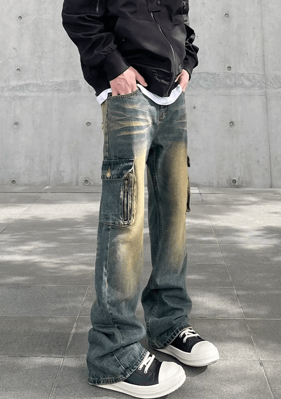 Japanese Brand × Vintage Mud Dyed Cargo Jeans Size US 32 / EU 48 - 4 Thumbnail