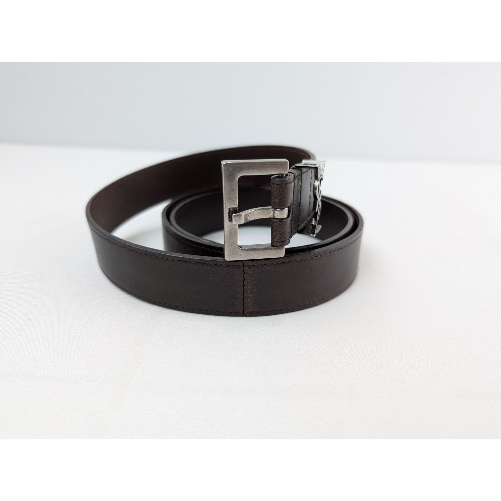 Saint Laurent Paris o1rshd1 Size: 80 / YSL Cintura Vegetal Icard Aged Belt Brown Size 32 - 3 Thumbnail