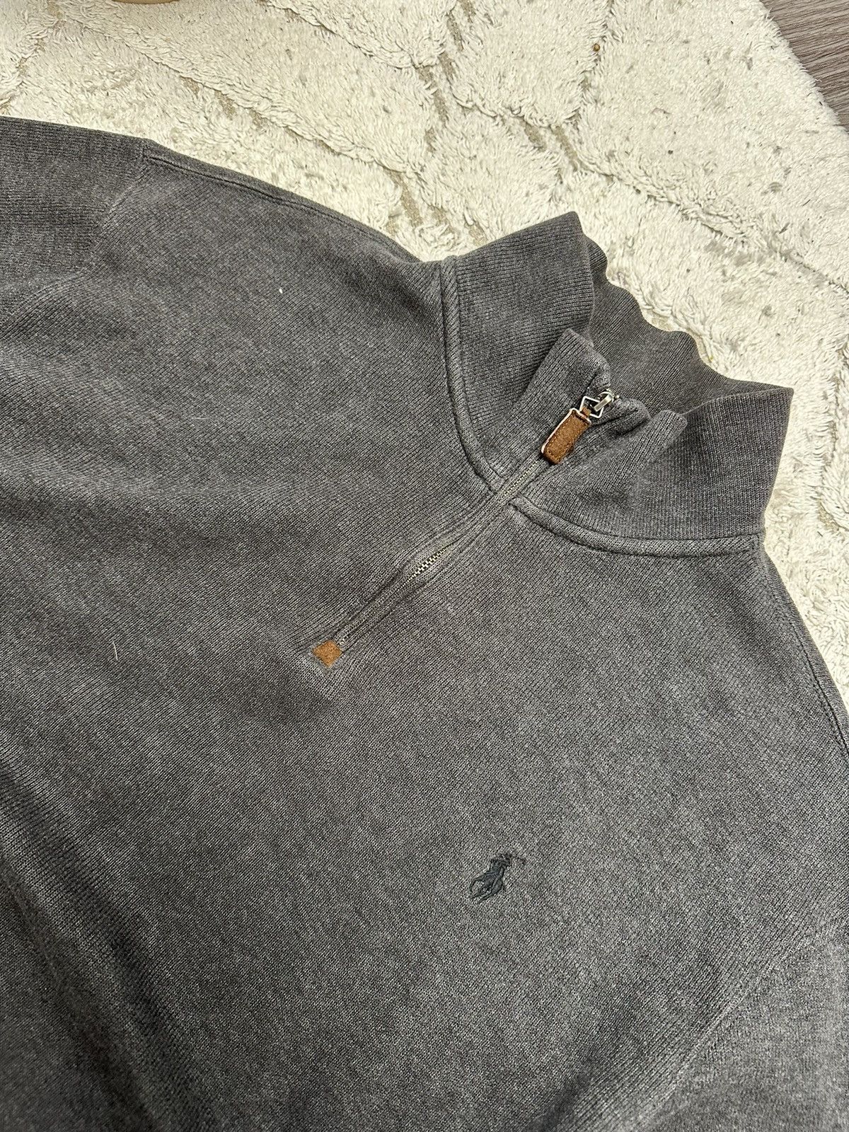 Polo Ralph Lauren RARE Polo Ralph Lauren Vintage 1/3 zip grey sweater S Size US M / EU 48-50 / 2 - 4 Thumbnail