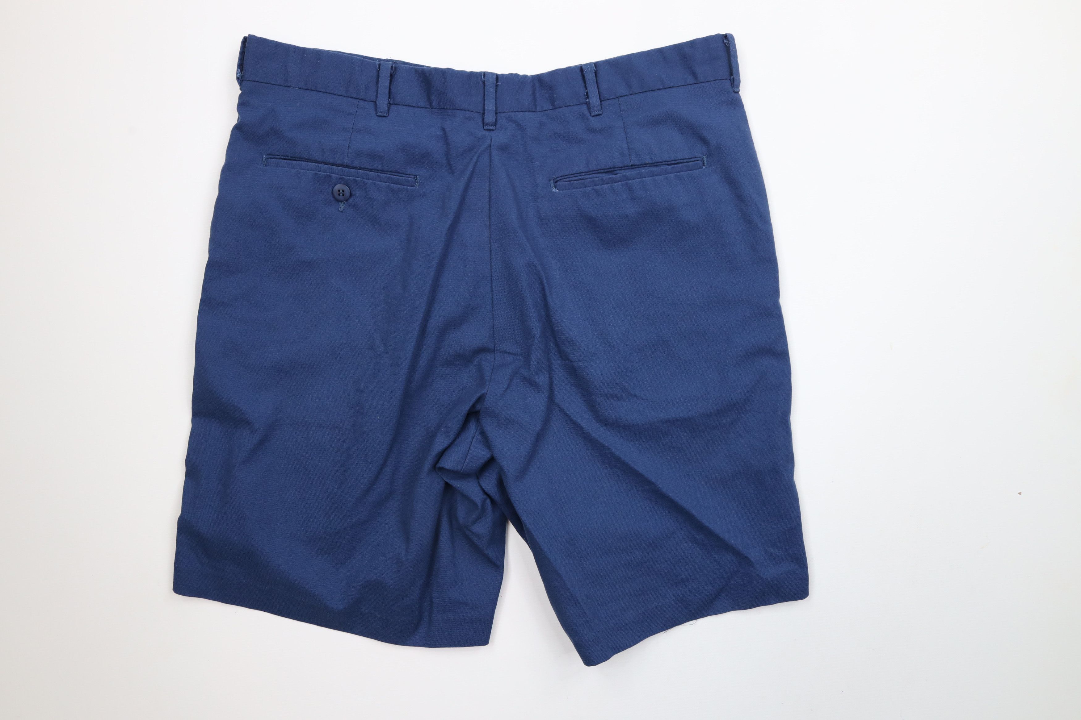 Vintage Vintage 60s 70s Streetwear Above Knee Chino Shorts Blue USA Size US 34 / EU 50 - 7 Thumbnail