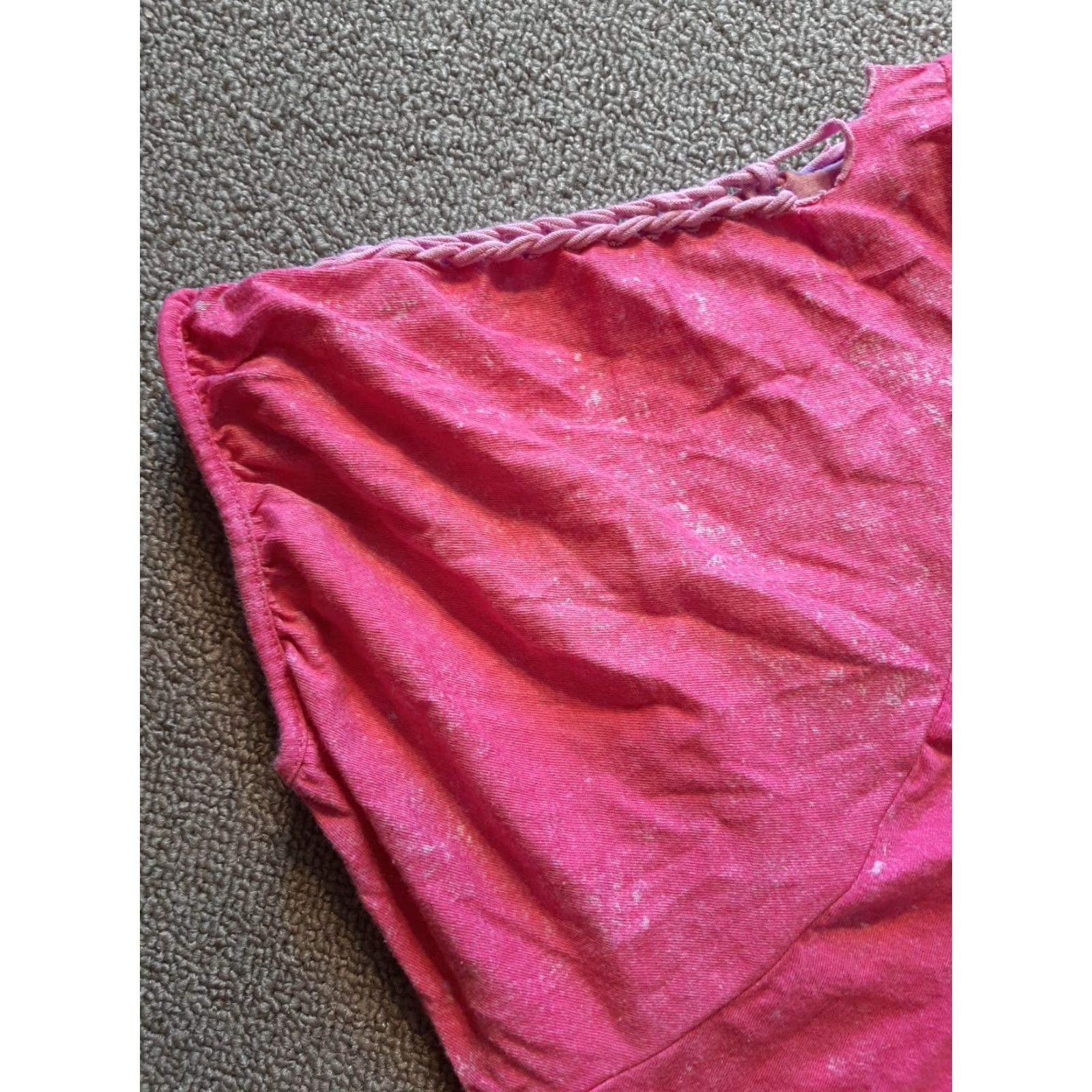 Vintage Belle du Jour Shirt Womens L Pink Short Sleeve Casual Pullover Solid Vintage No Size 36" / US 14 / IT 50 - 3 Thumbnail