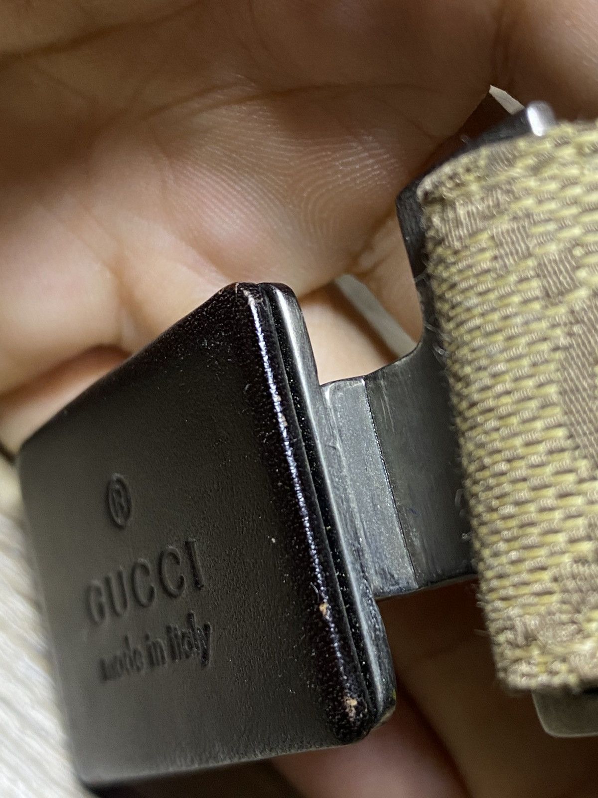 Gucci Gucci Tan Web GG Guccissima Belt Size ONE SIZE - 7 Thumbnail