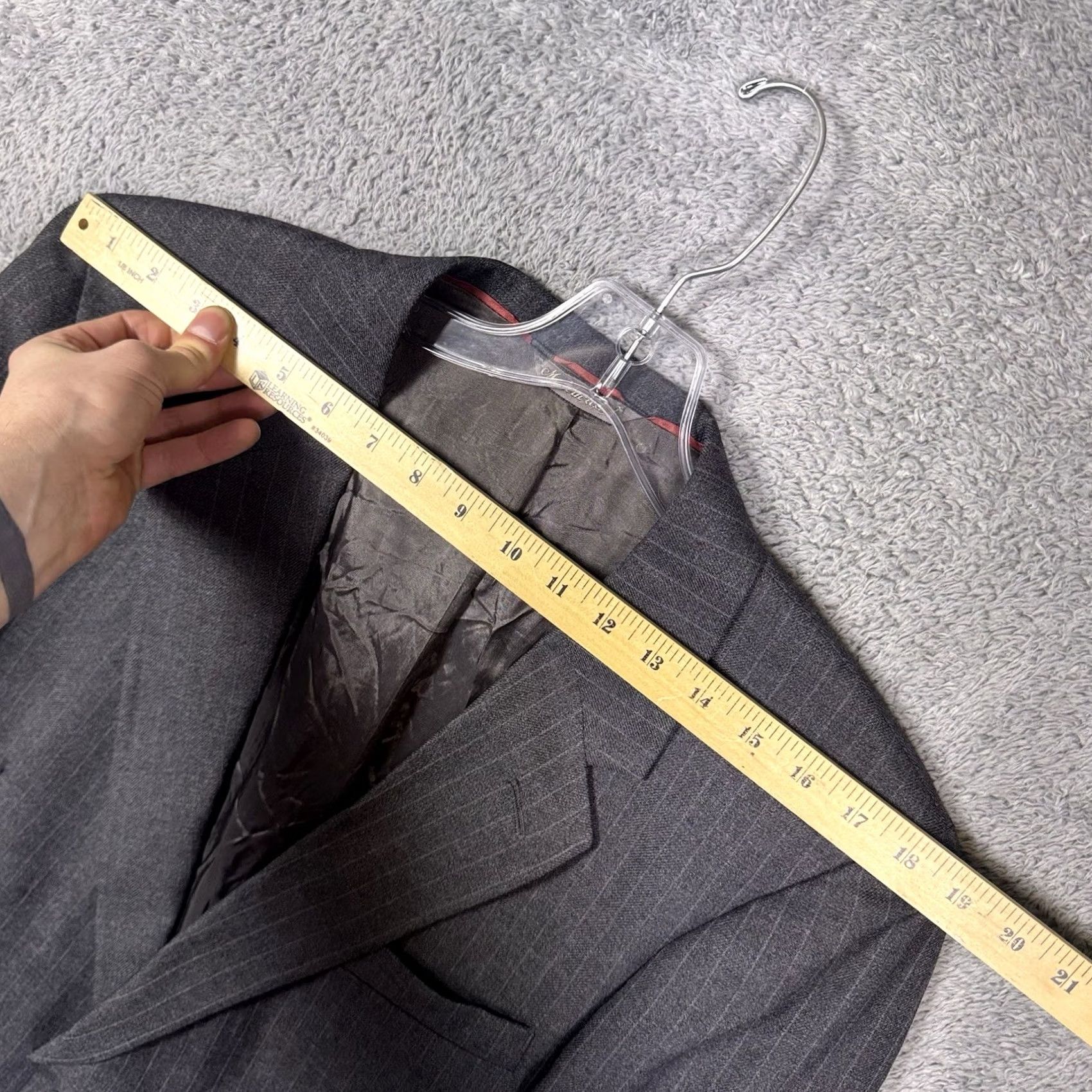 Levi's VINTAGE Levi'S Suit Mens 42 Gray Action Men 42L Strauss Business Class Piece Set USA Dacron Size 42R - 5 Thumbnail