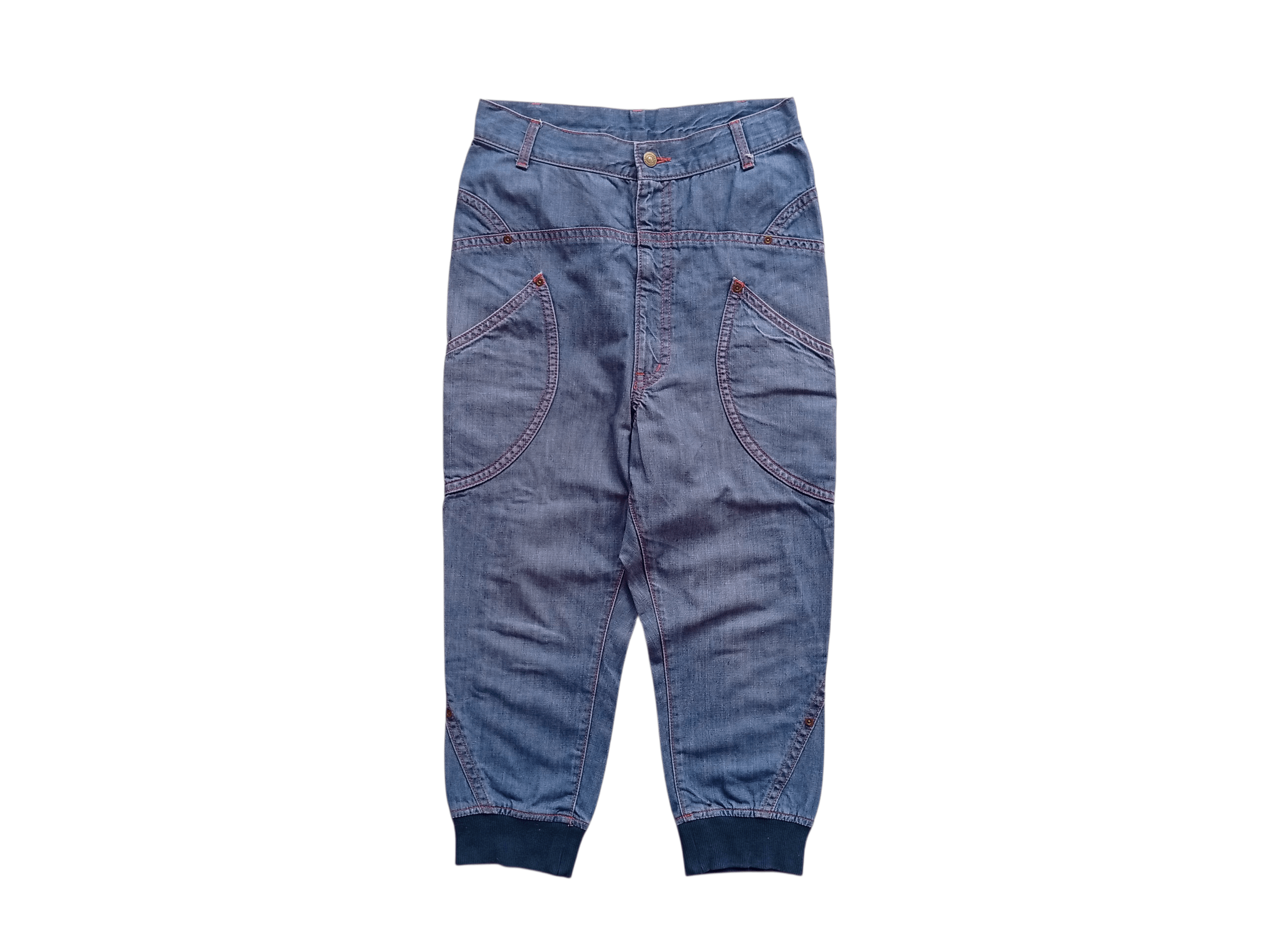 Issey Miyake Mercibeaucoup denim jogger dropcrotch pants Size 28" / US 6 / IT 42 - 1 Thumbnail