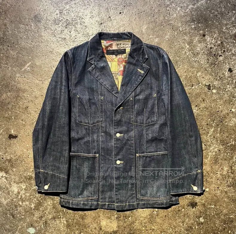 Comme des Garcons Comme Des Garcons Printed Double-Faced Denim Work Jacket Size US S / EU 44-46 / 1 - 3 Thumbnail