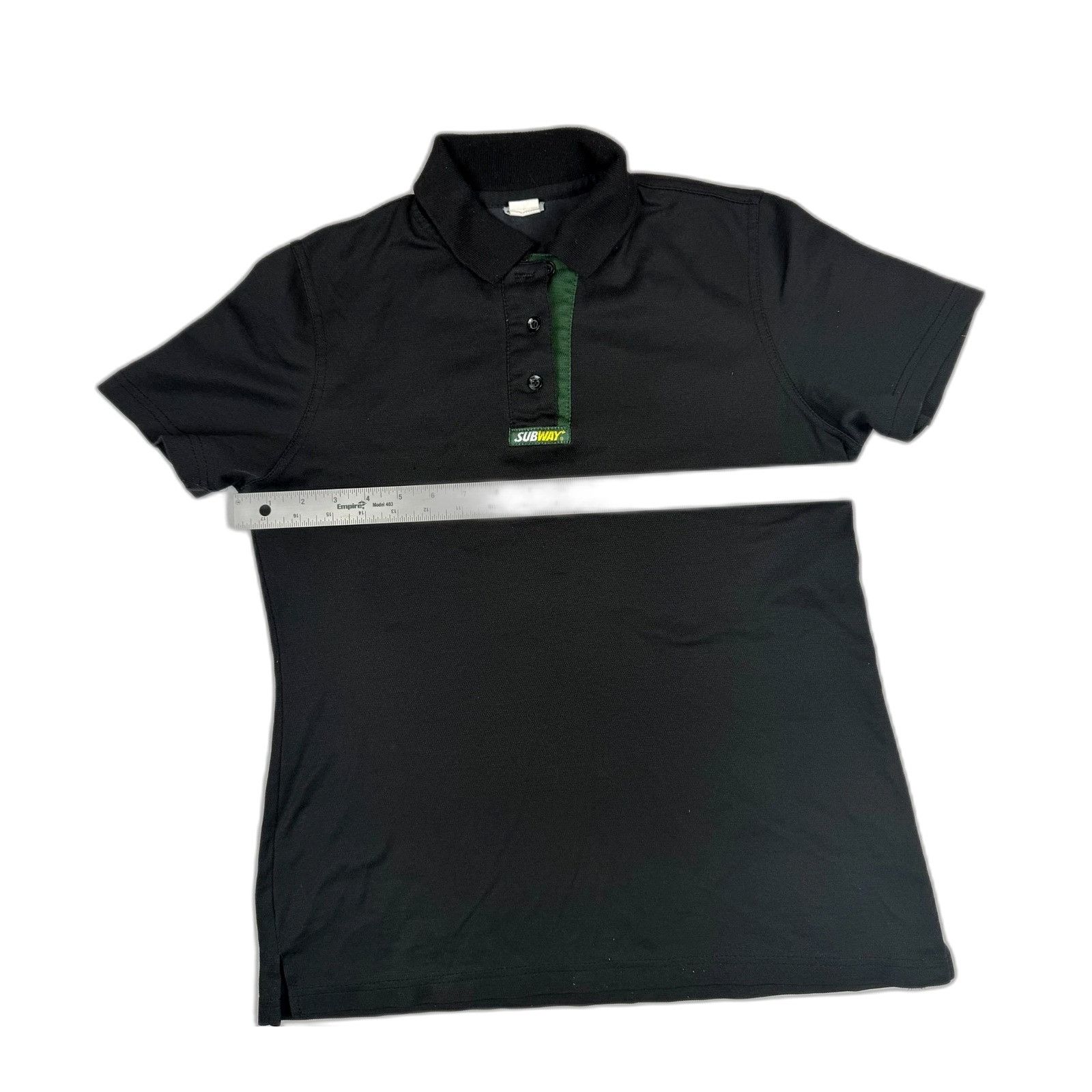 Vintage Subway Sandwich Artist Work Polo Shirt Size XL Black Green Size US XL / EU 56 / 4 - 3 Thumbnail