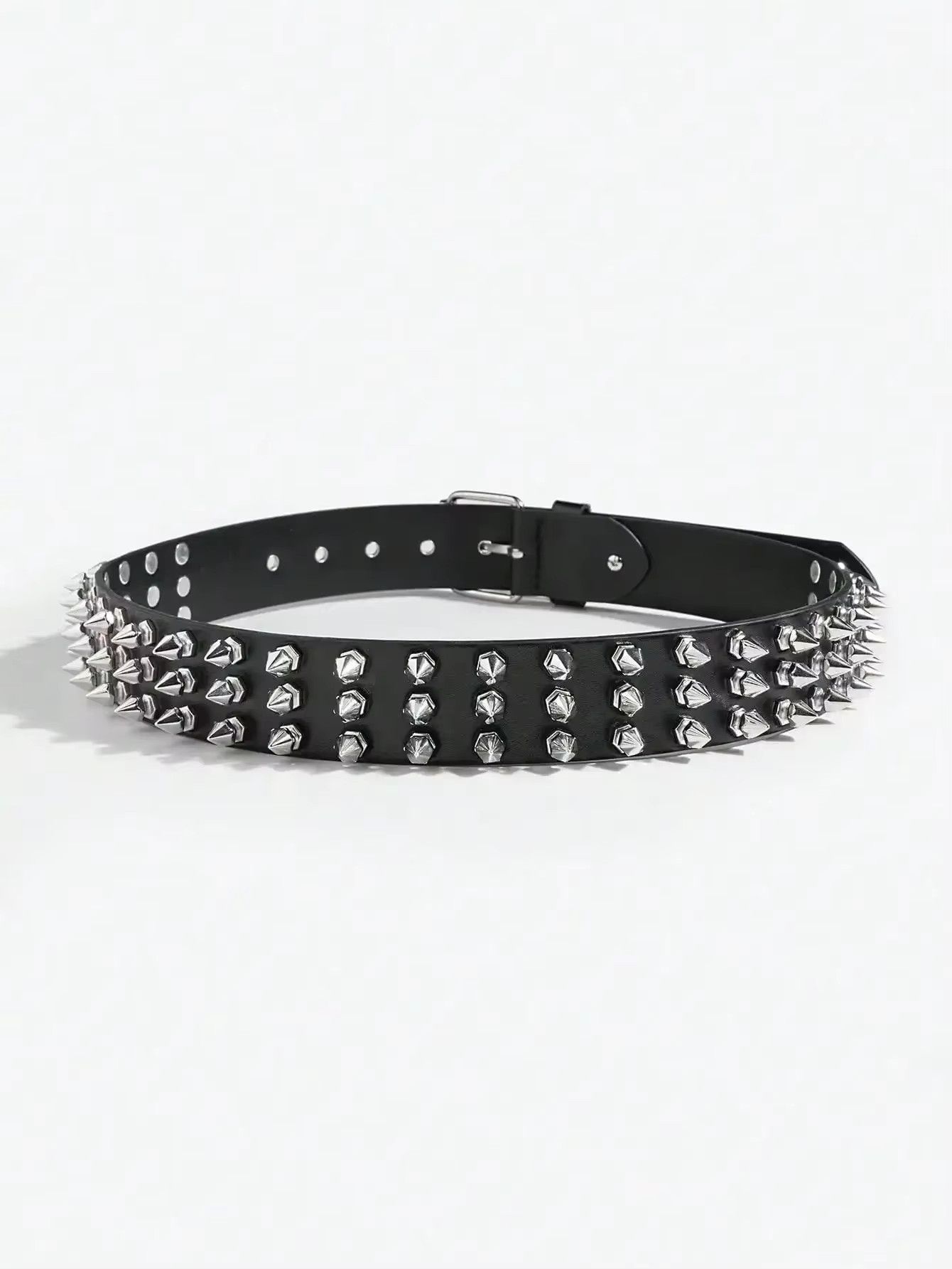 Jewelry Cool Punk Style Rivets Decorated Heavy Metal Dark Belt Size ONE SIZE - 2 Thumbnail