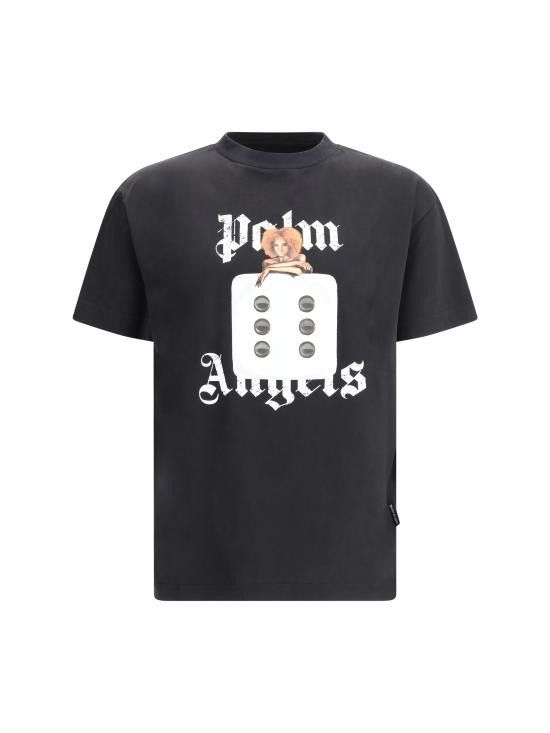 Tシャツ・カットソー PALM ANGELS Men T-shirt Black PMAA001S25JER00B 1003 Palm Angels PALM ANGELS Men T-Shirts PMAA001S25JER00B 1003