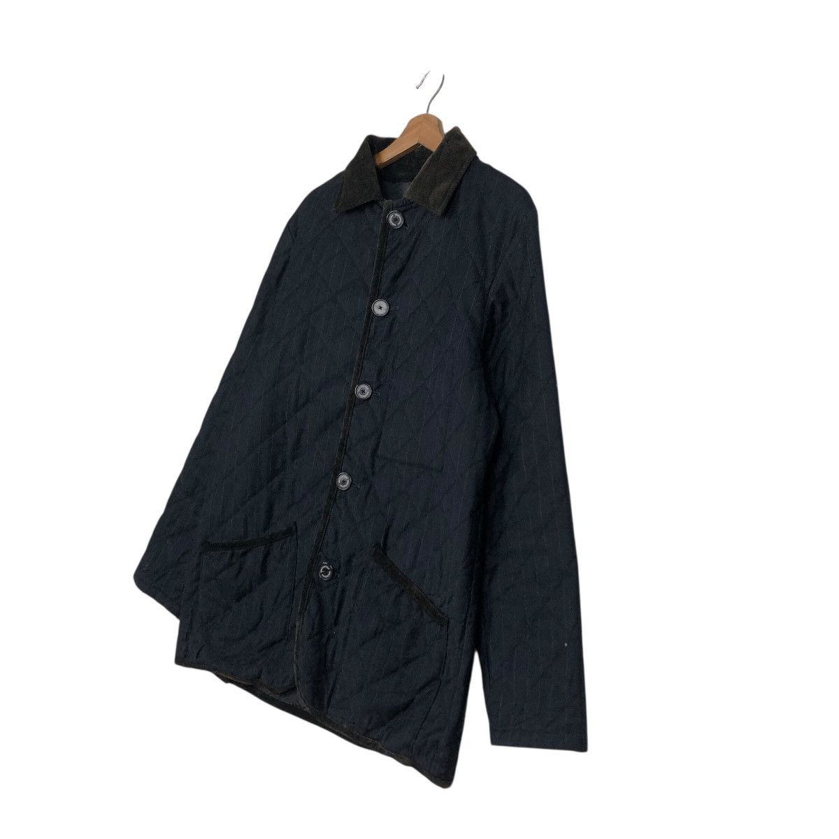 Mackintosh Men’s Quilted Coat with Button Front and Corduroy Collar Size US M / EU 48-50 / 2 - 3 Thumbnail