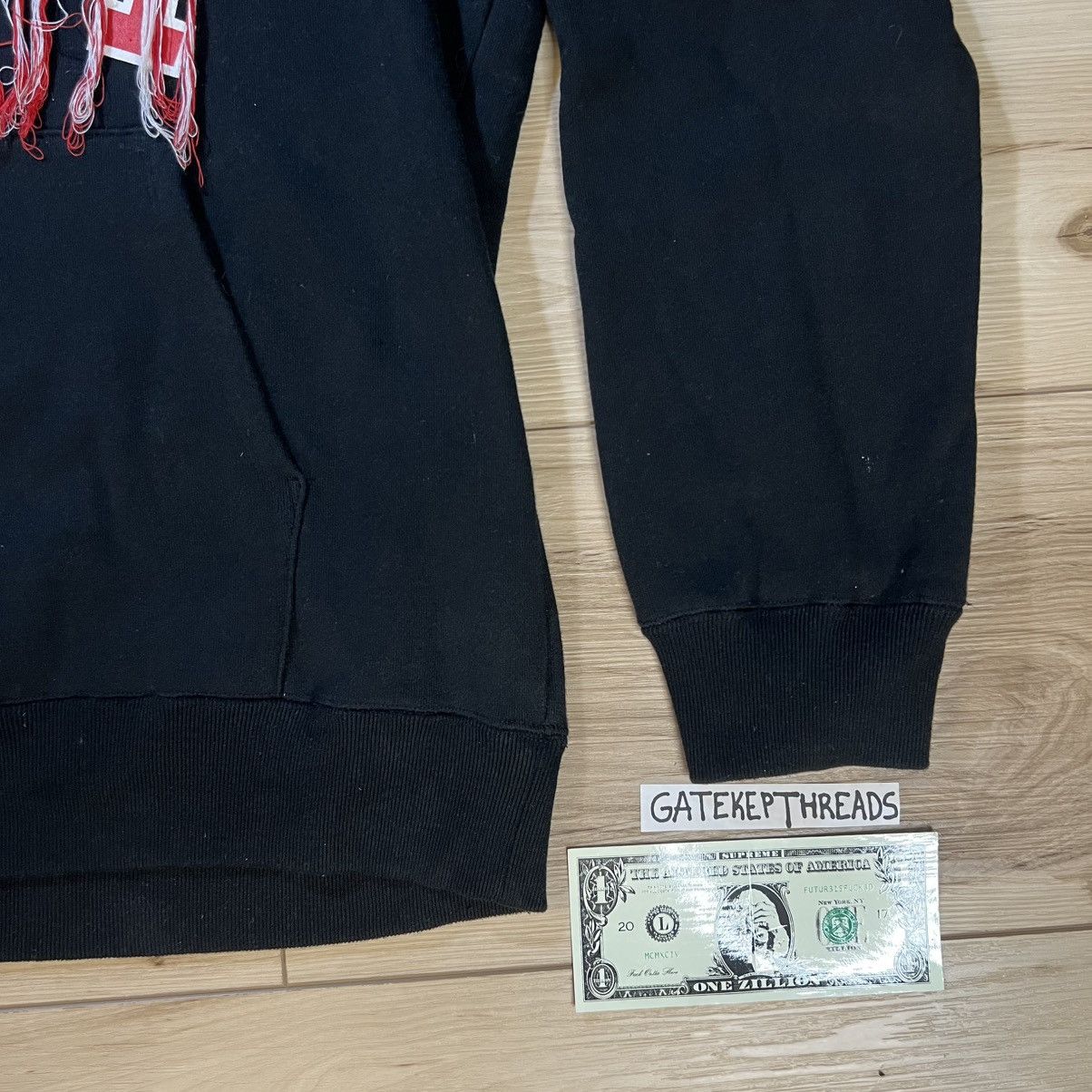 424 424 x Doublet Fraying Fringe Logo Pullover Hoodie Size US M / EU 48-50 / 2 - 5 Thumbnail