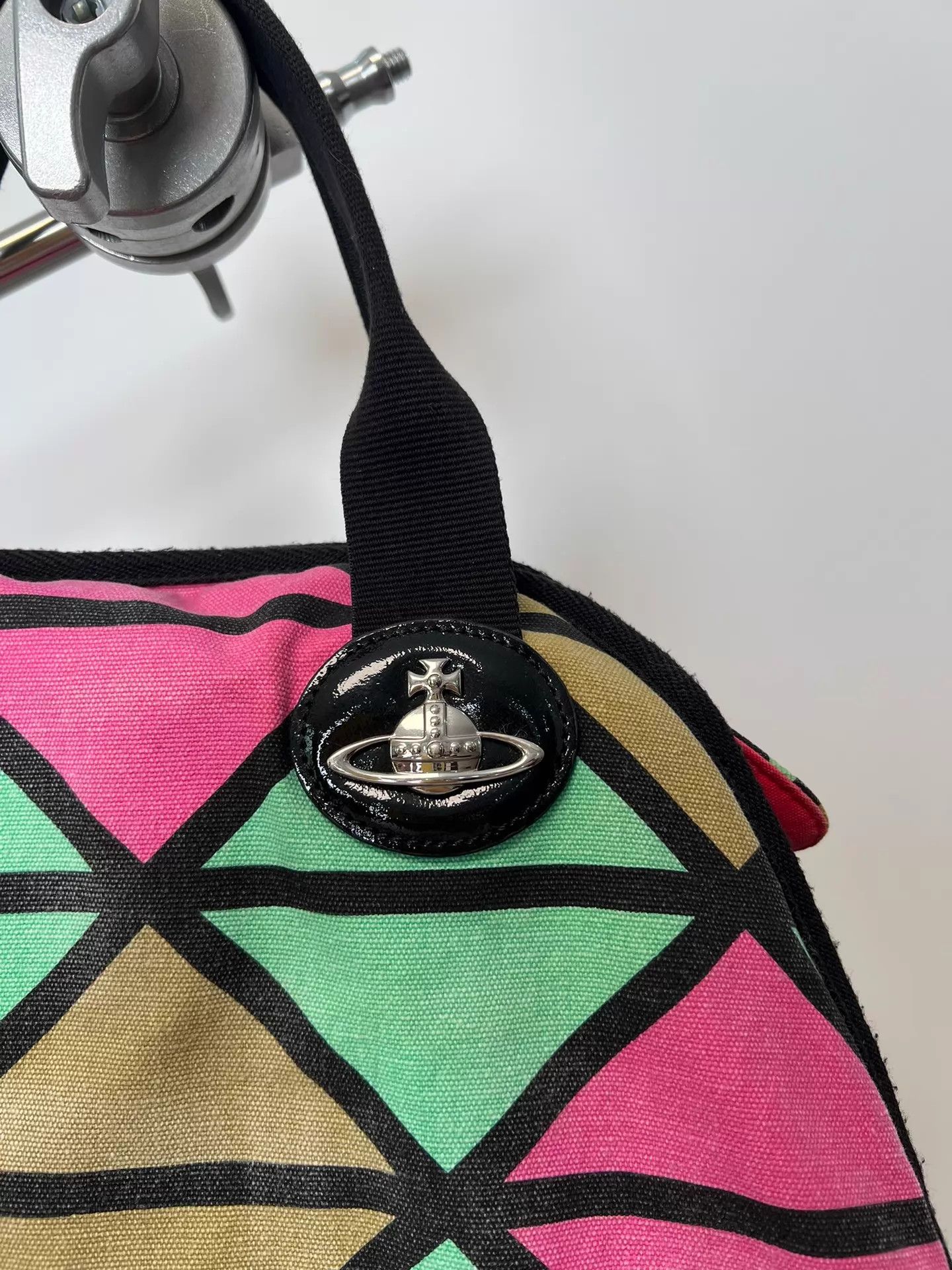 Vivienne Westwood Vivienne Westwood Colorblocked Washed Canvas Tote Retro Size ONE SIZE - 3 Thumbnail