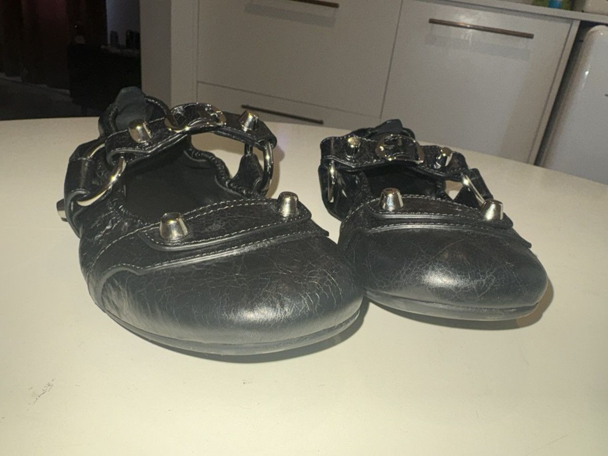 Balenciaga WOMEN’S CITY BALLERINA IN BLACK/SILVER Size US 7 / IT 37 - 9 Thumbnail