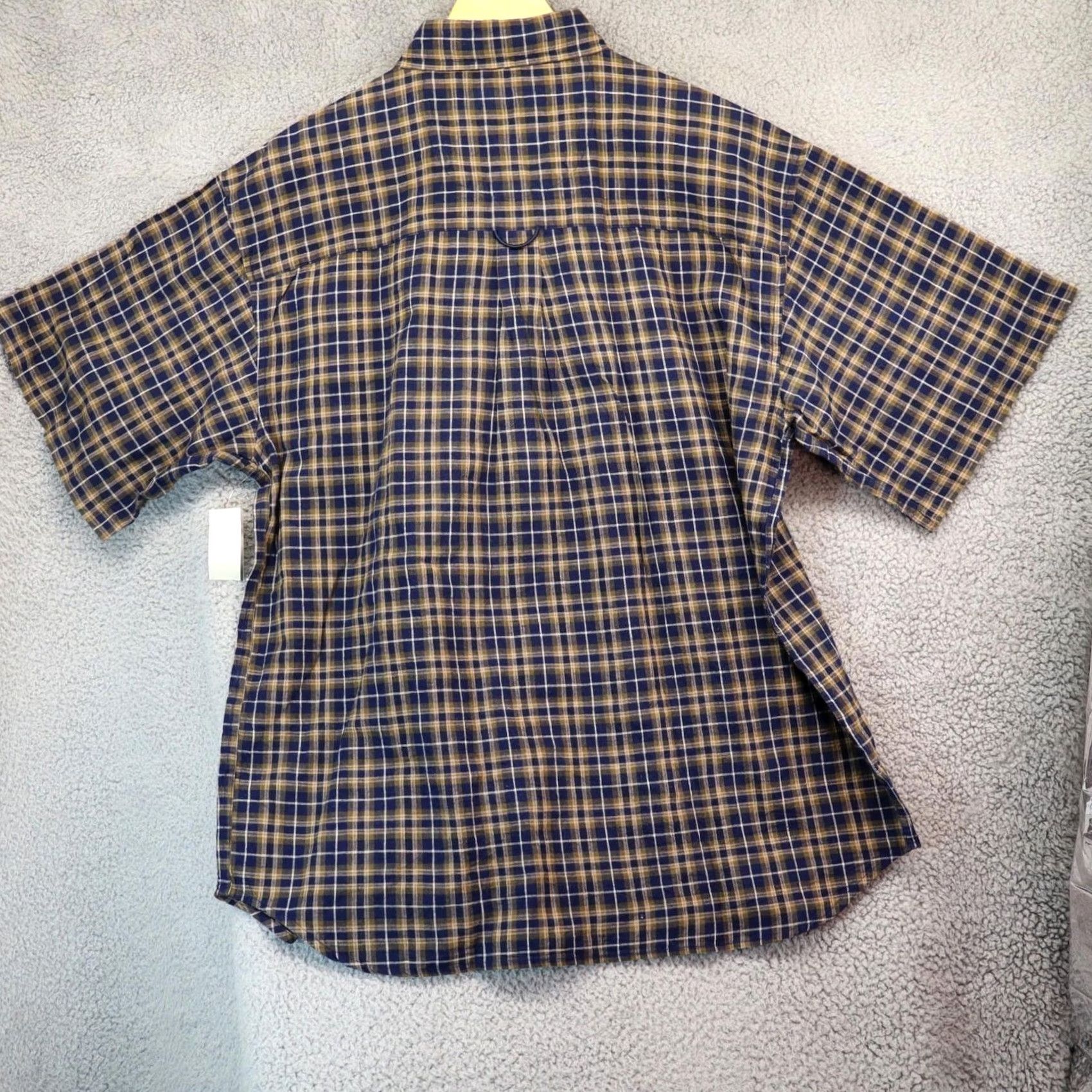Vintage VINTAGE? (No) Reel Legends Shirt Men L White Short Sleeve Button-Up Collar Spread Fish Pattern Swordfish Graphic NWT Size US L / EU 52-54 / 3 - 8 Thumbnail